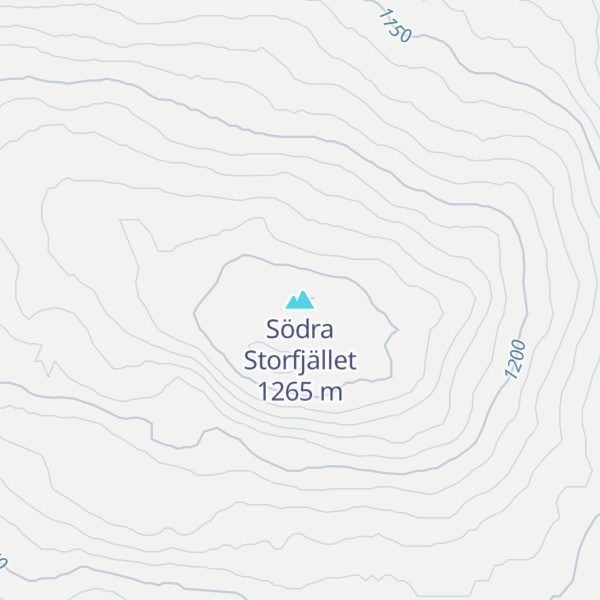 Map of Södra Storfjället