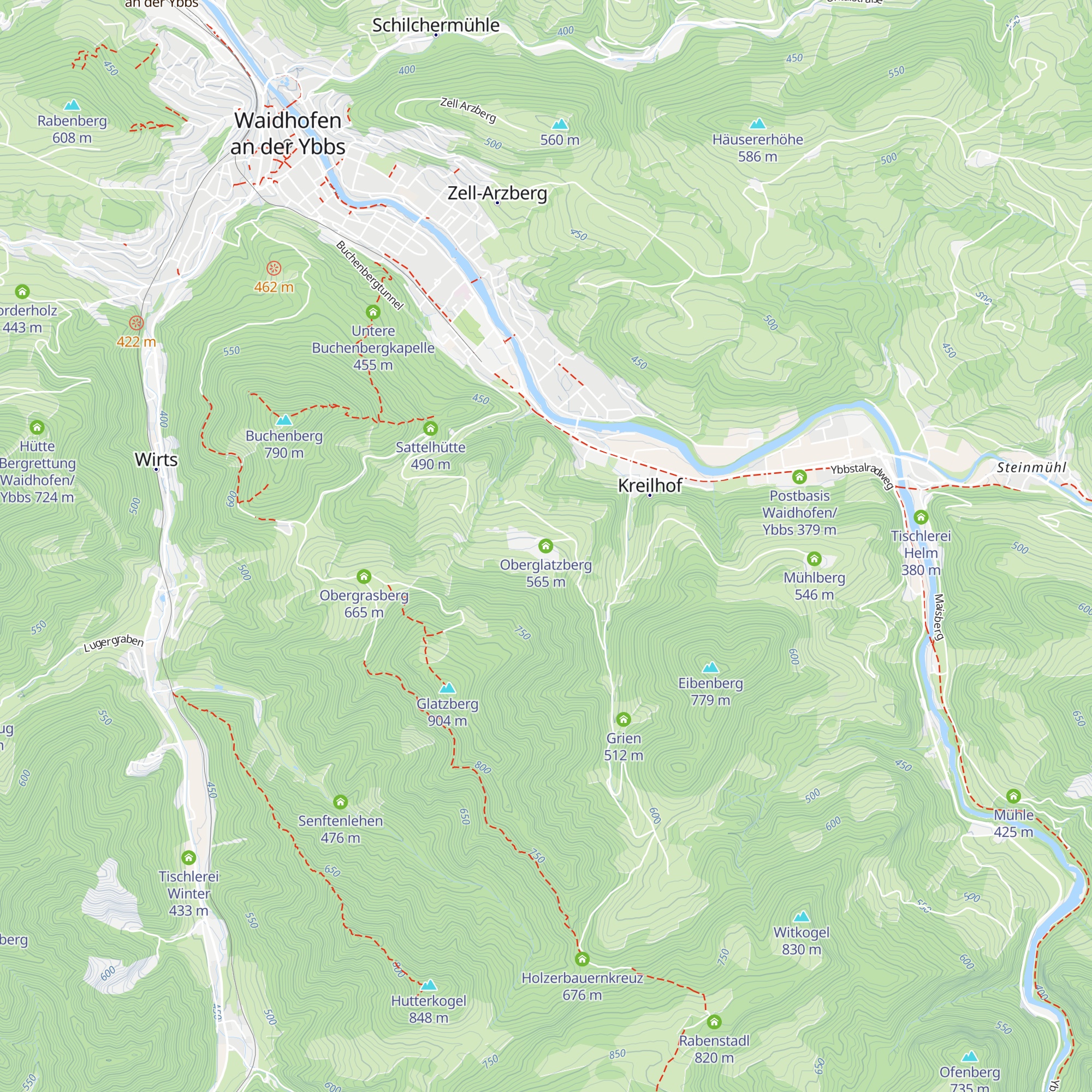 Oberglatzberg map