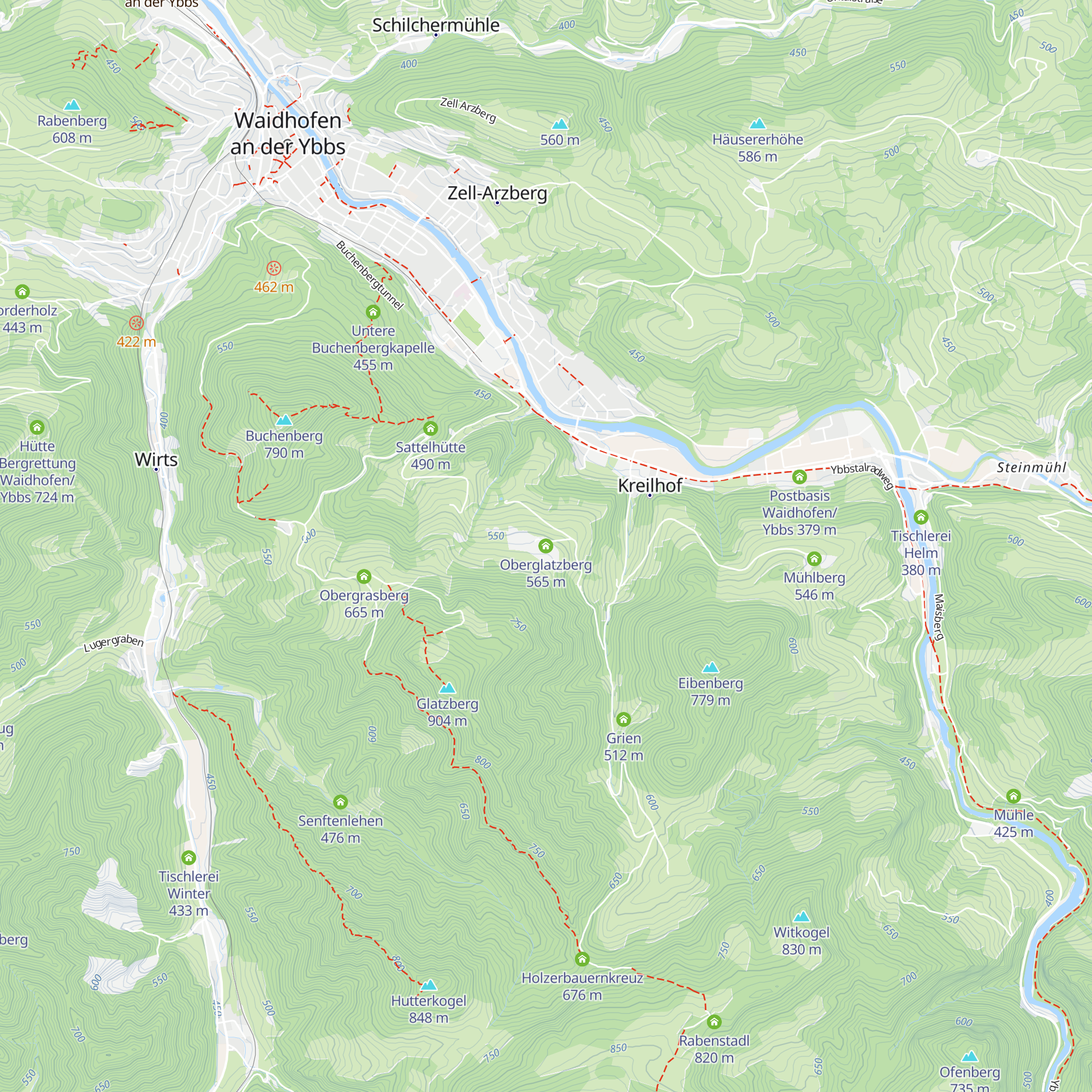 Oberglatzberg map