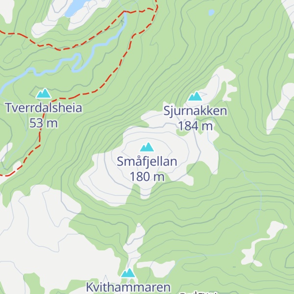 Map of Småfjellan