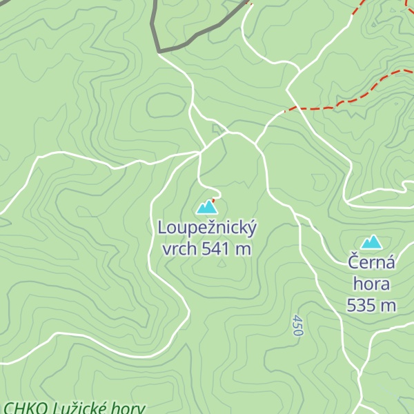 Map of Loupežnický vrch