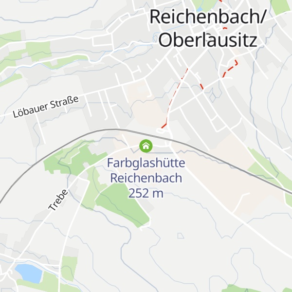 Map of Farbglashütte Reichenbach
