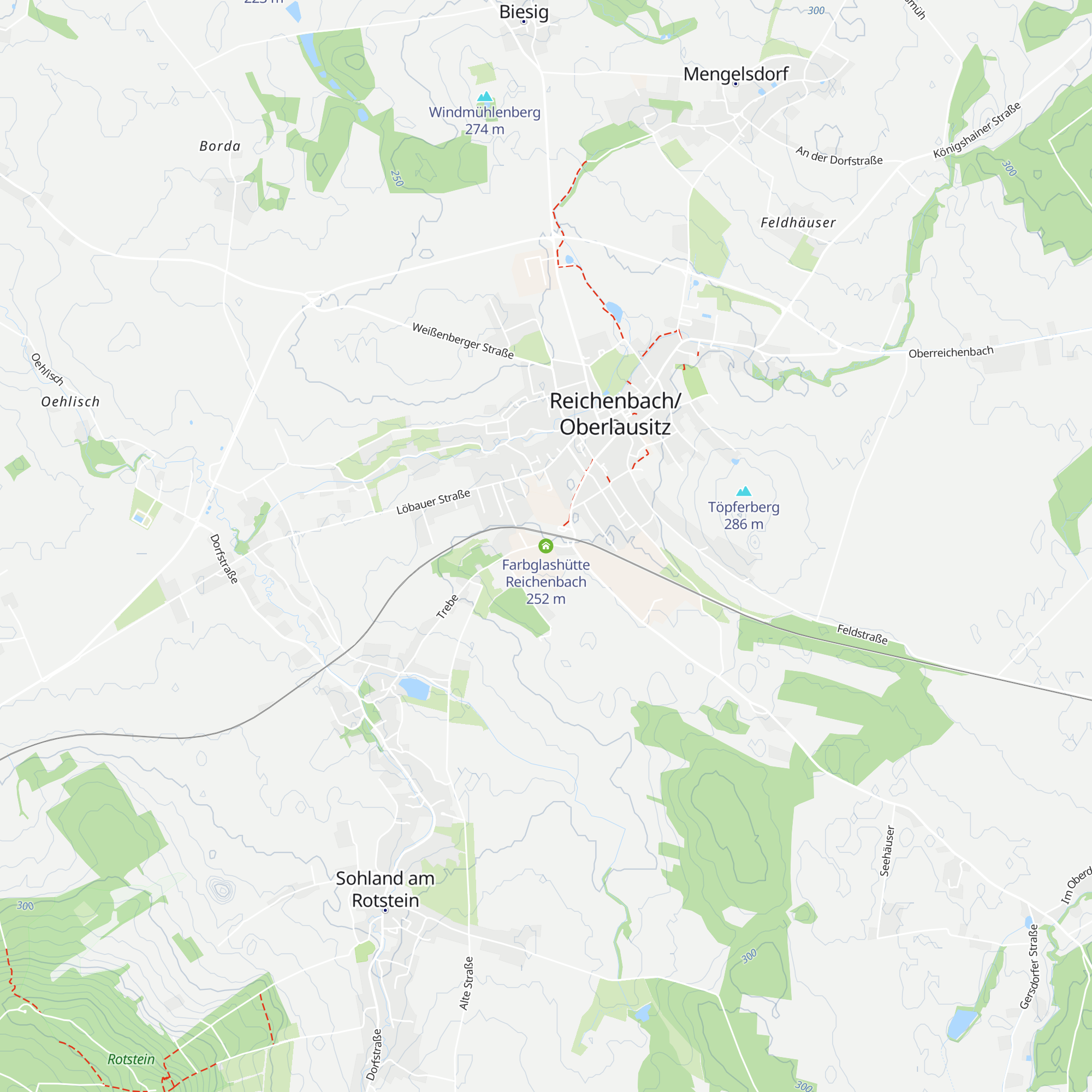Farbglashütte Reichenbach map