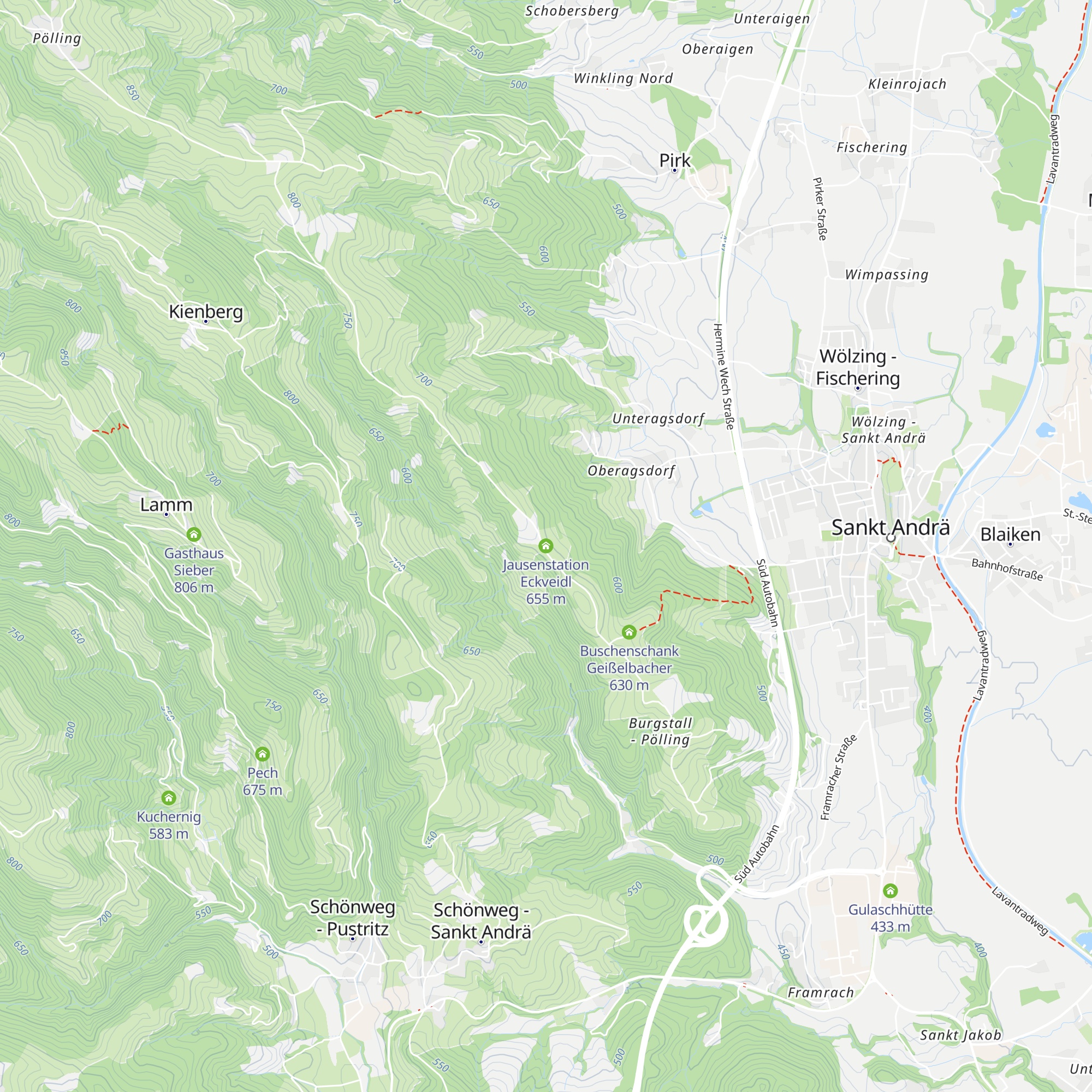 Jausenstation Eckveidl map