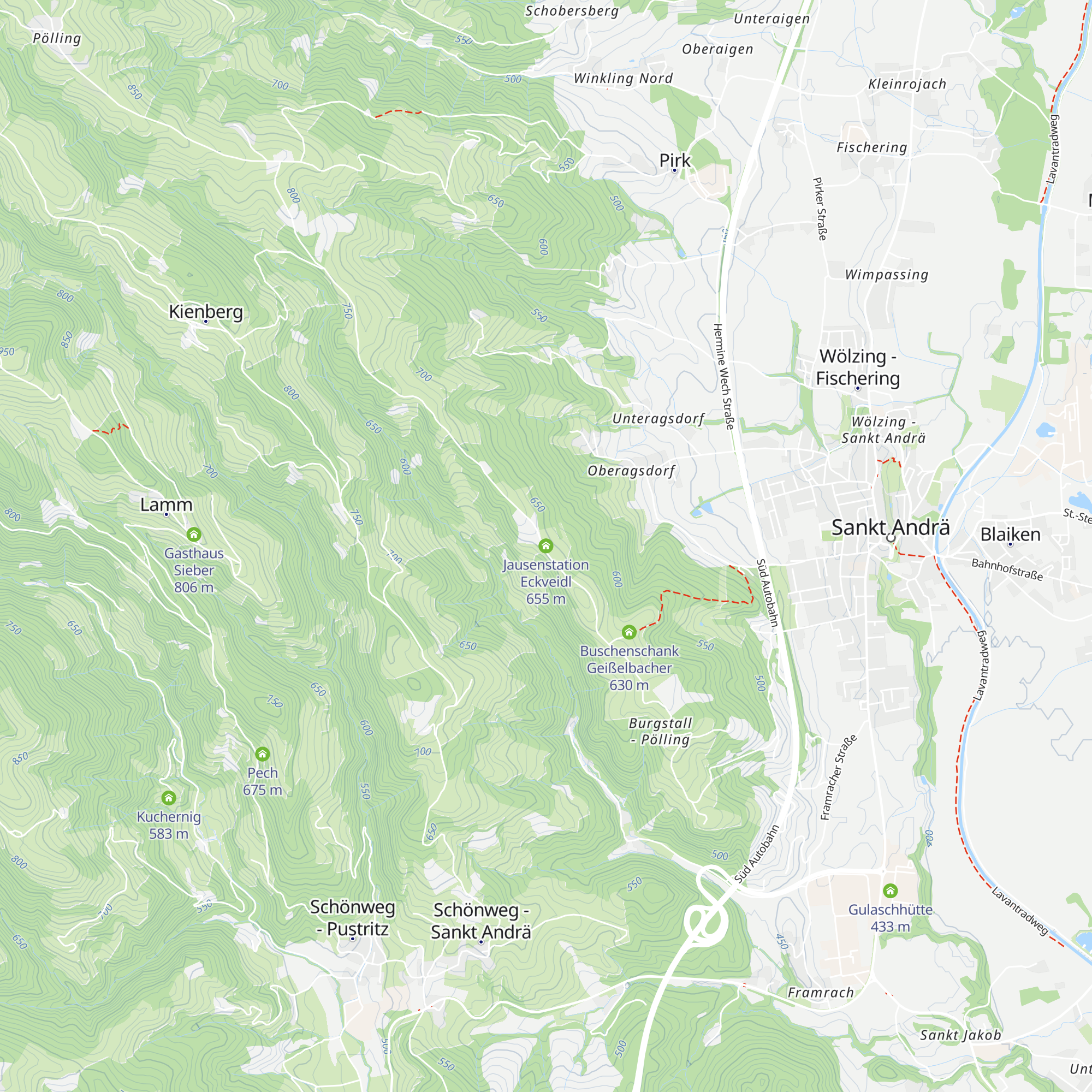 Jausenstation Eckveidl map