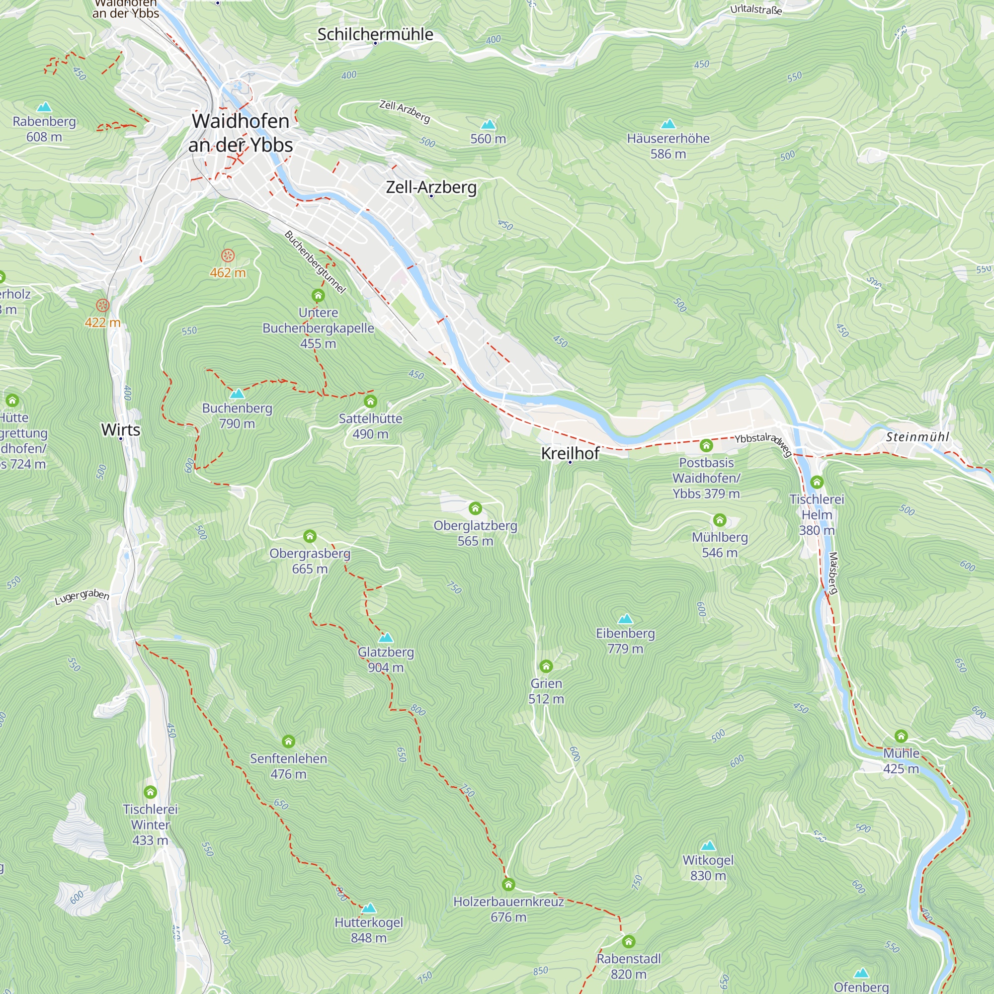 Unterglatzberg map