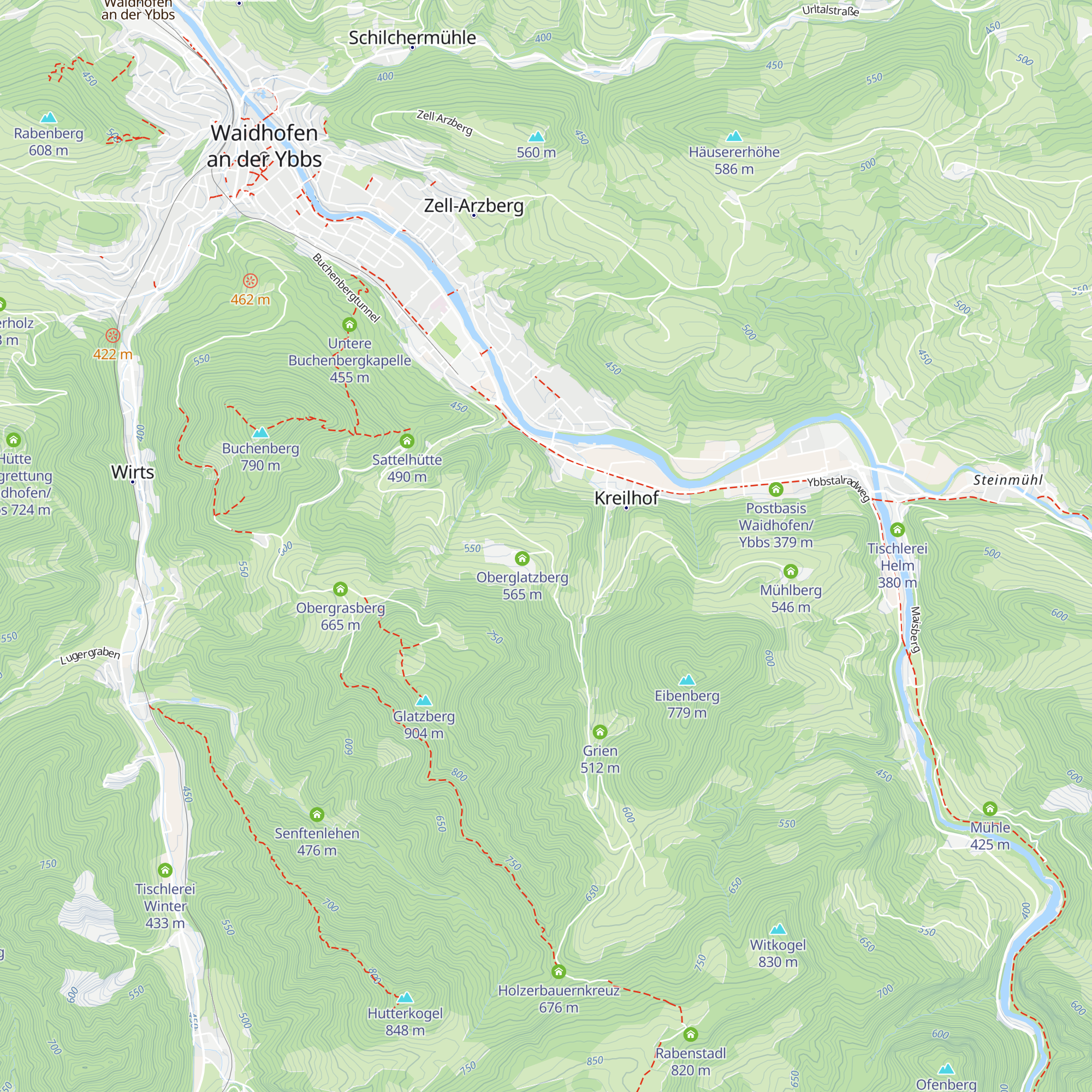 Unterglatzberg map