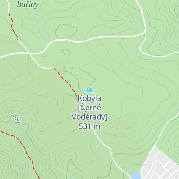 Map of Kobyla [Černé Voděrady]