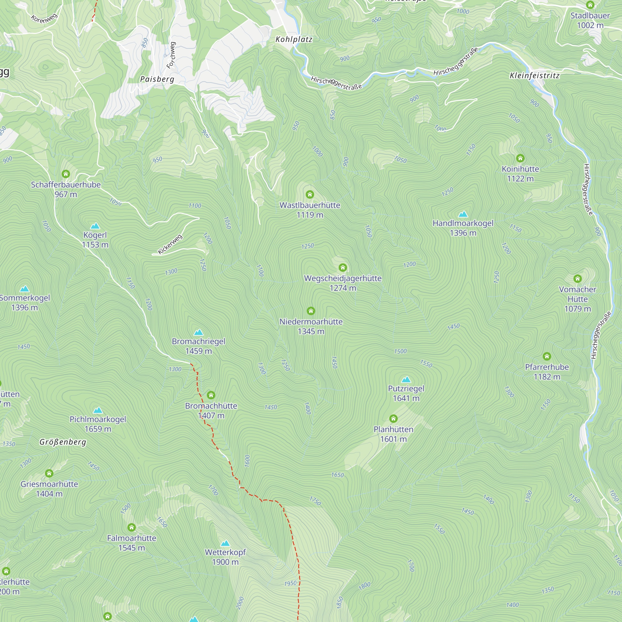 Niedermoarhütte map