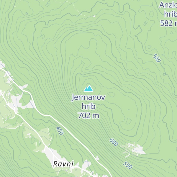 Map of Jermanov hrib