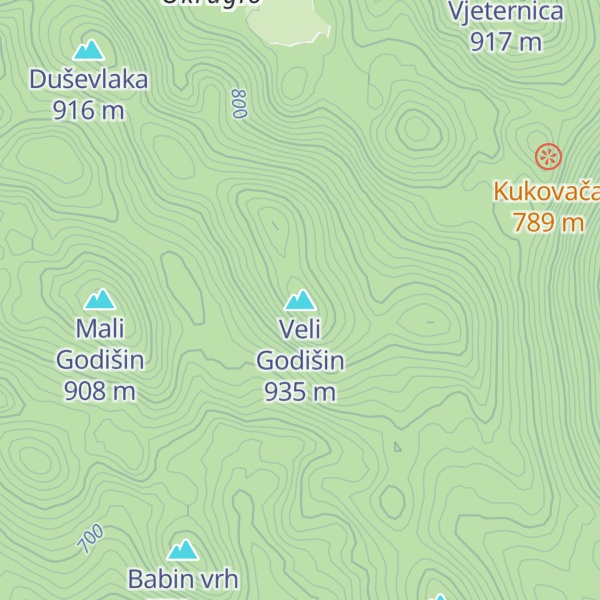 Map of Veli Godišin