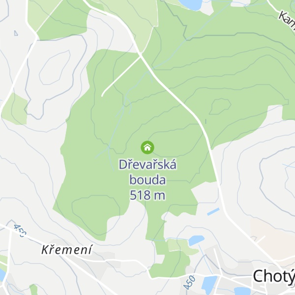 Map of Dřevařská bouda