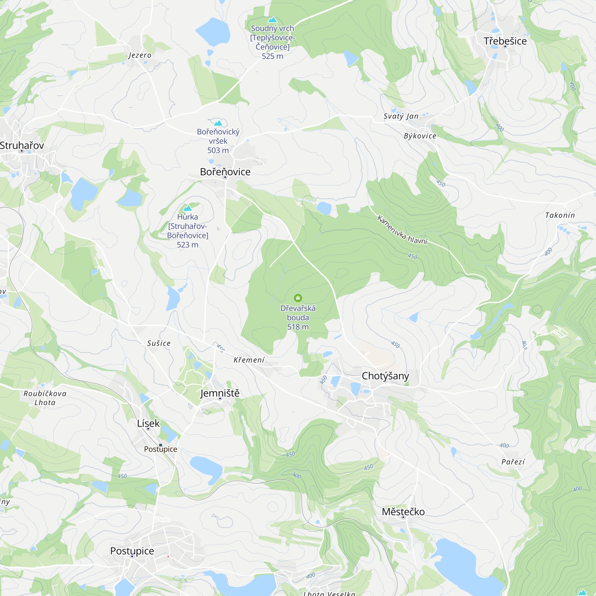 Dřevařská bouda map