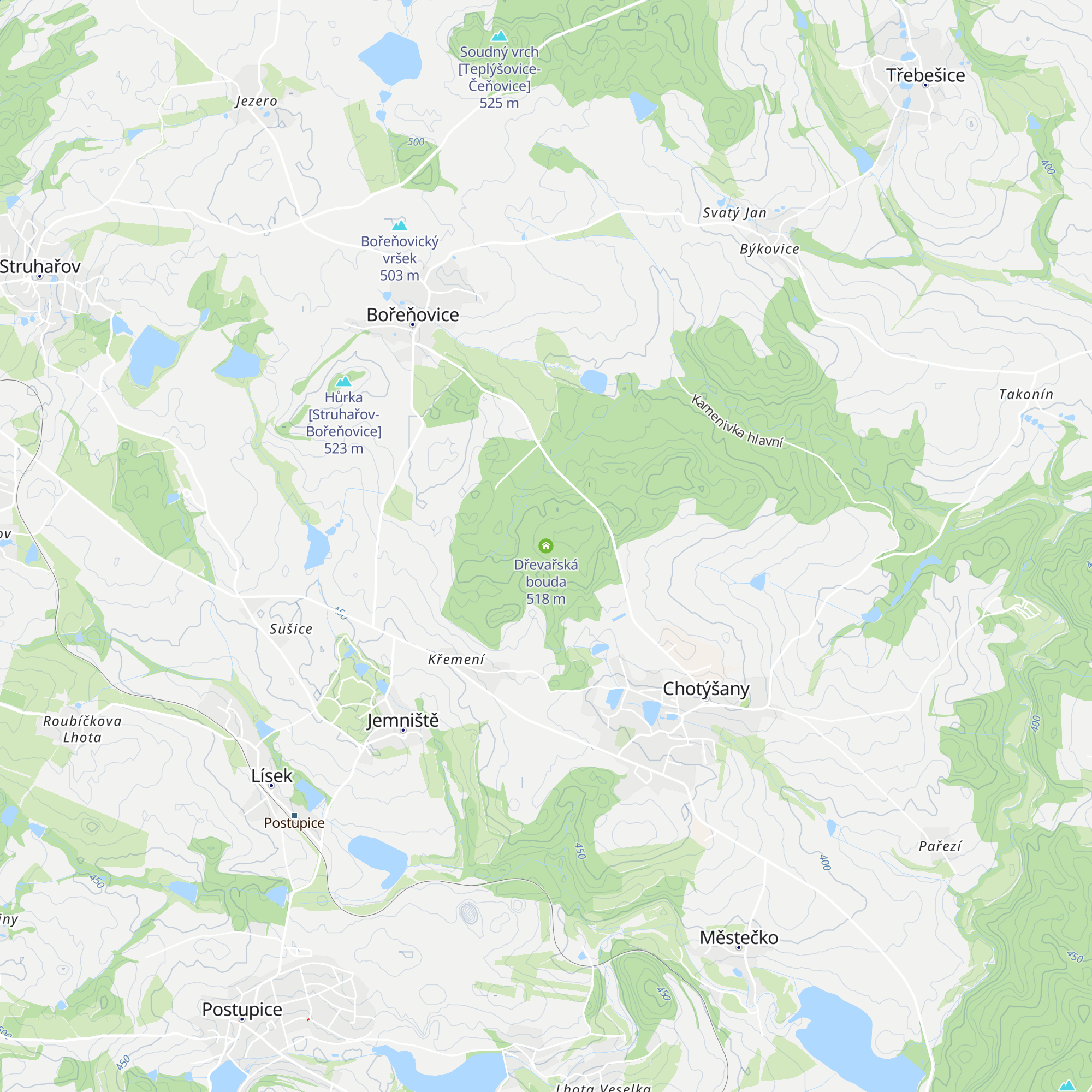 Dřevařská bouda map