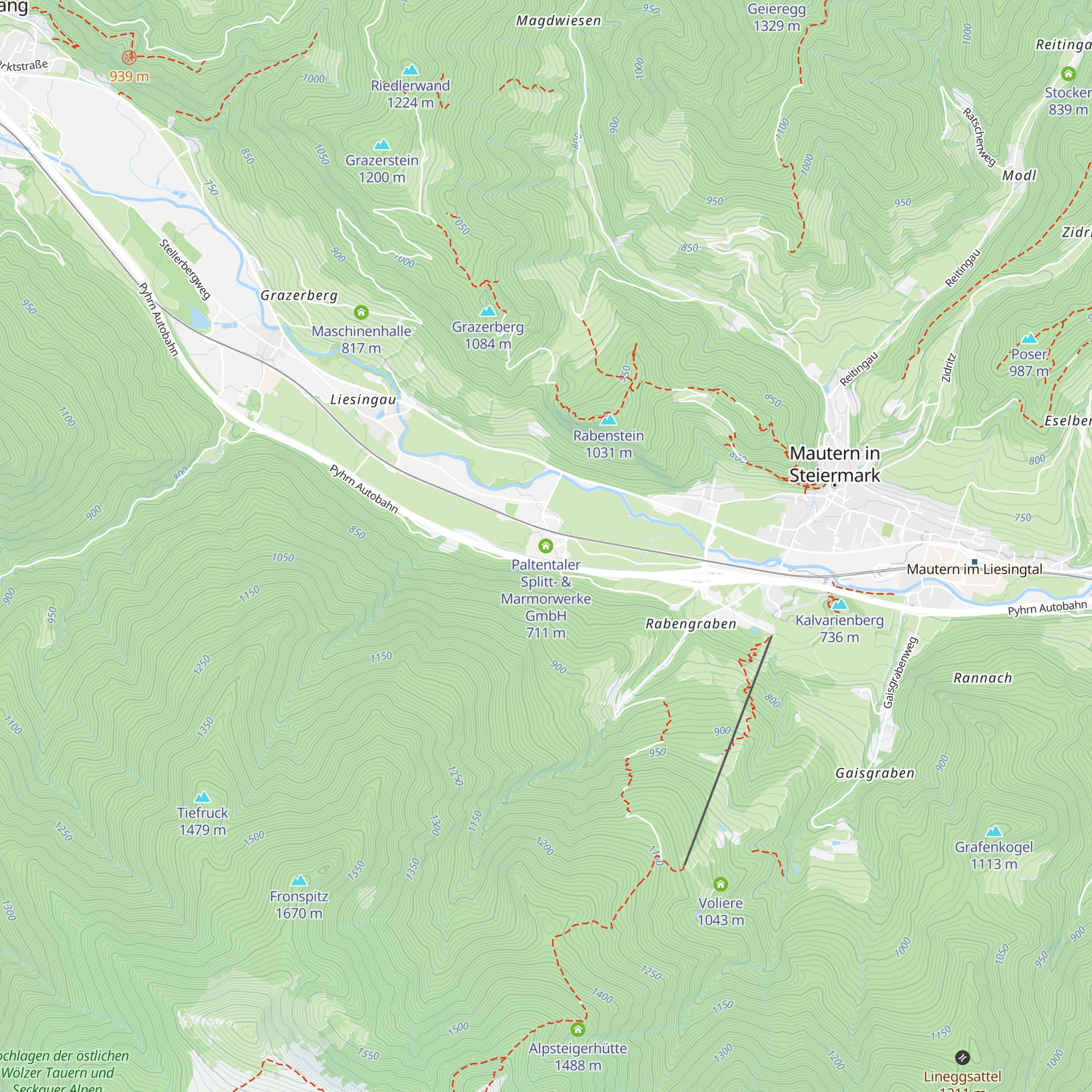 Paltentaler Splitt- & Marmorwerke GmbH map