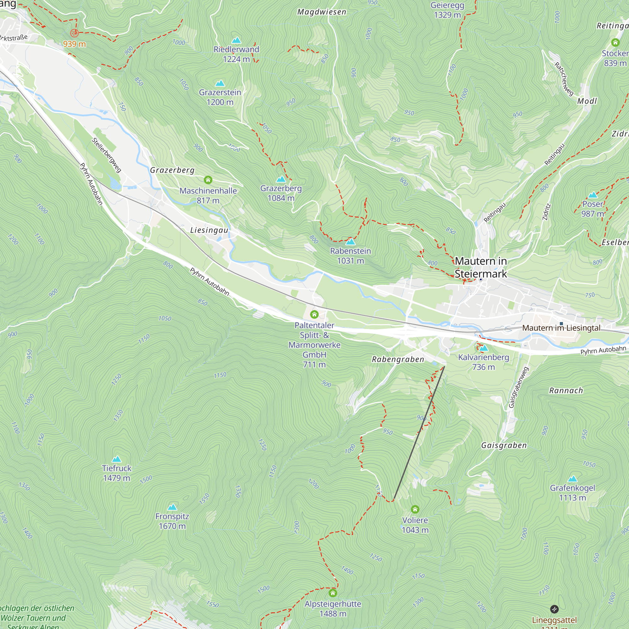 Paltentaler Splitt- & Marmorwerke GmbH map