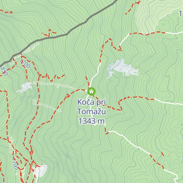 Map of Koča pri Tomažu