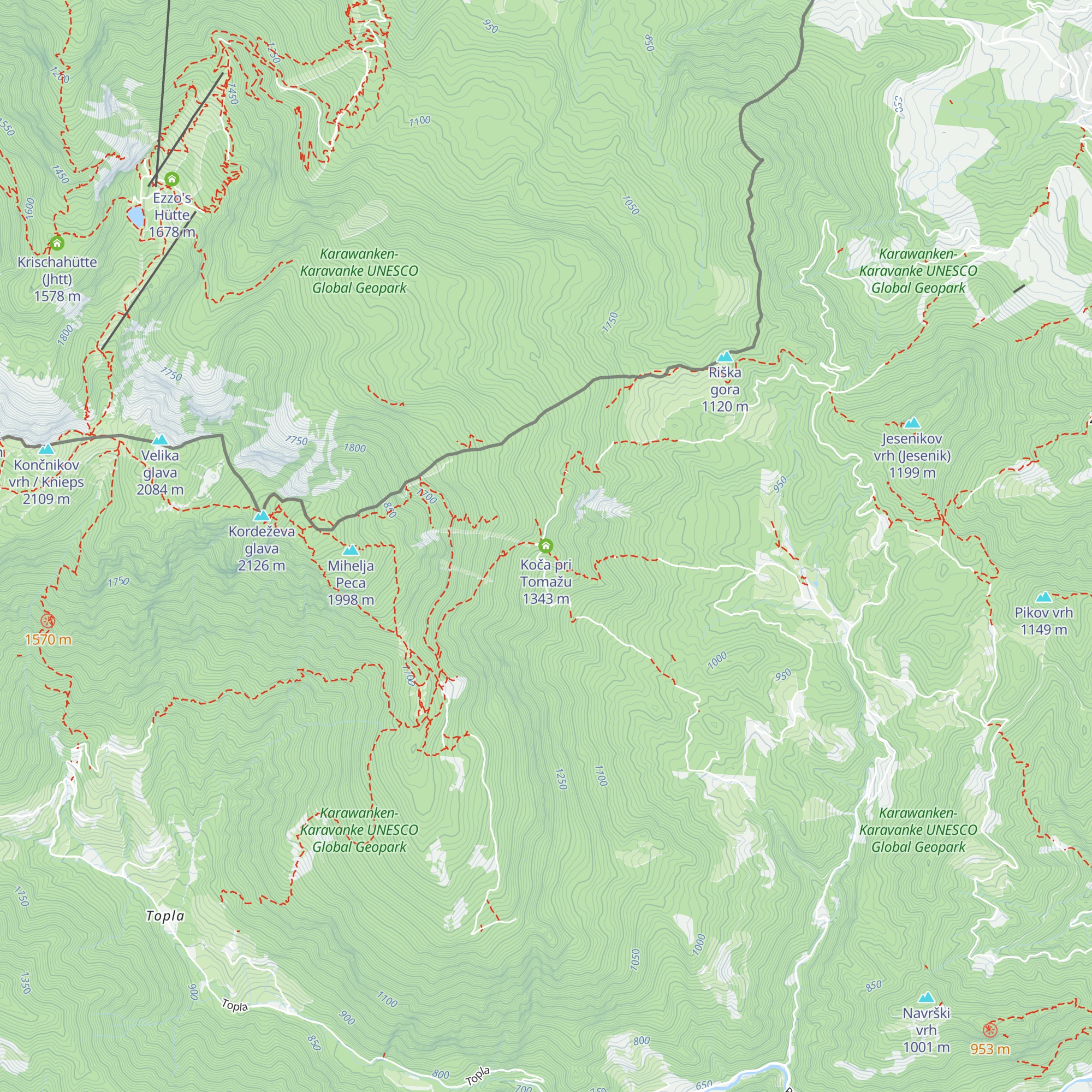 Koča pri Tomažu map