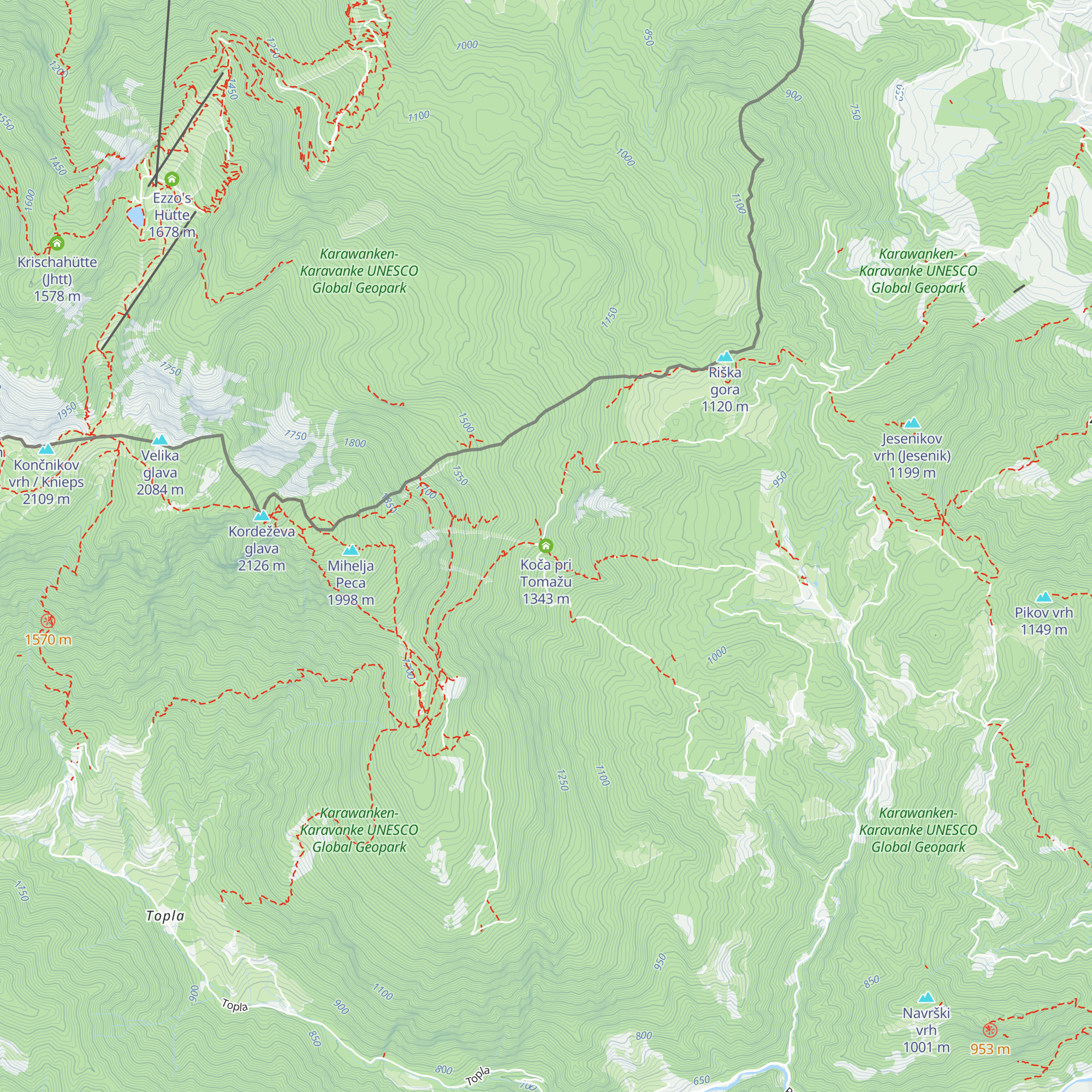 Koča pri Tomažu map