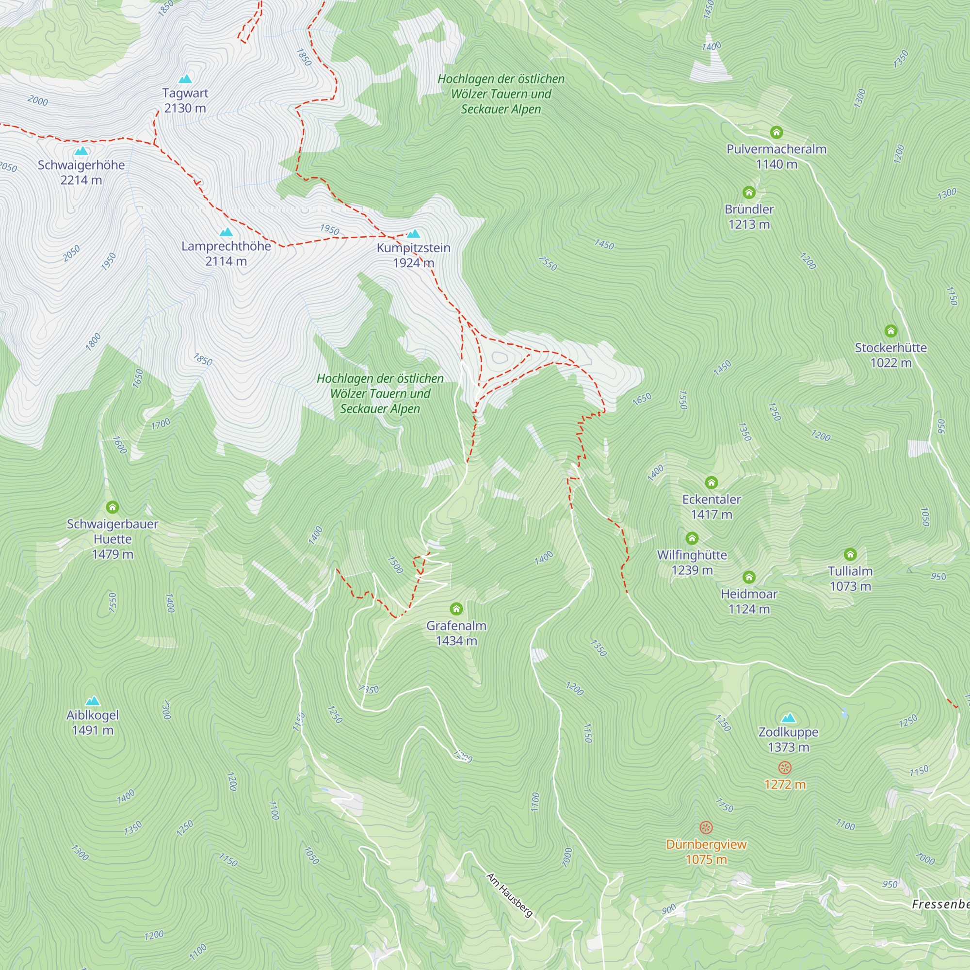 Siebenherzeralm map
