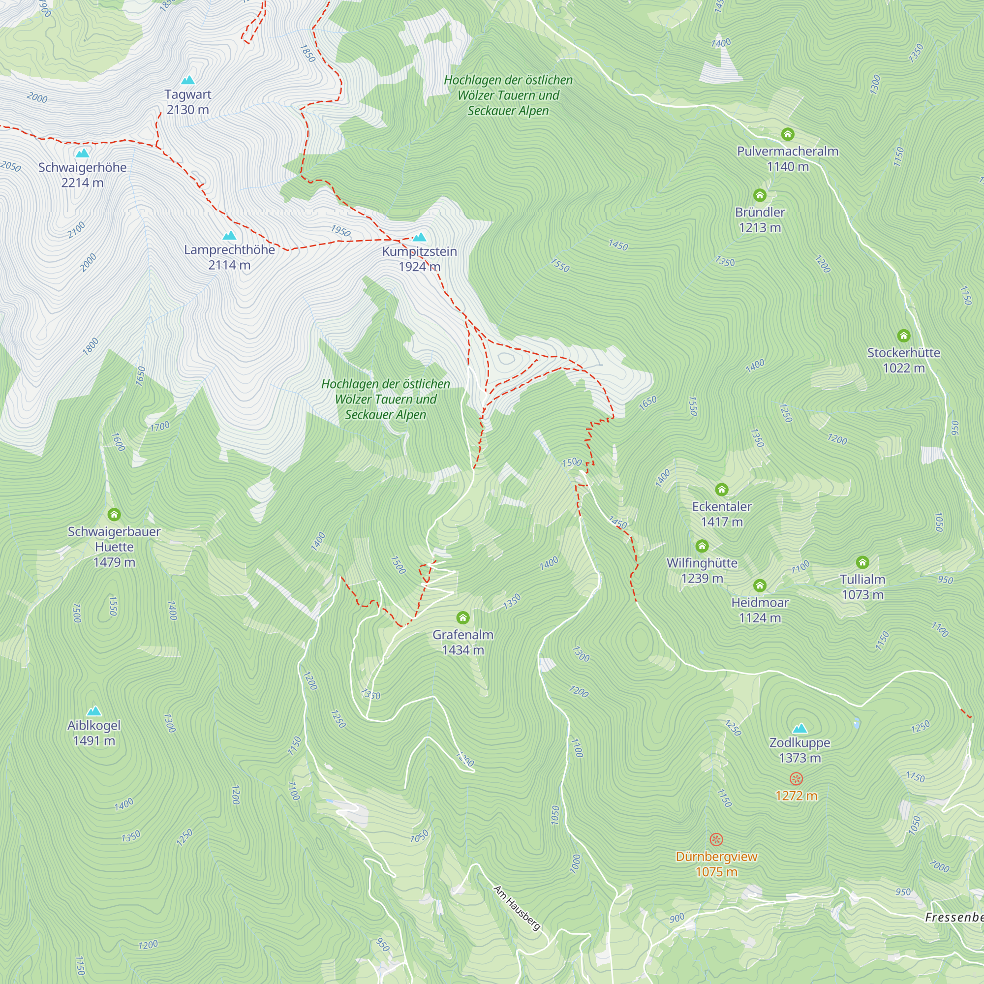 Siebenherzeralm map