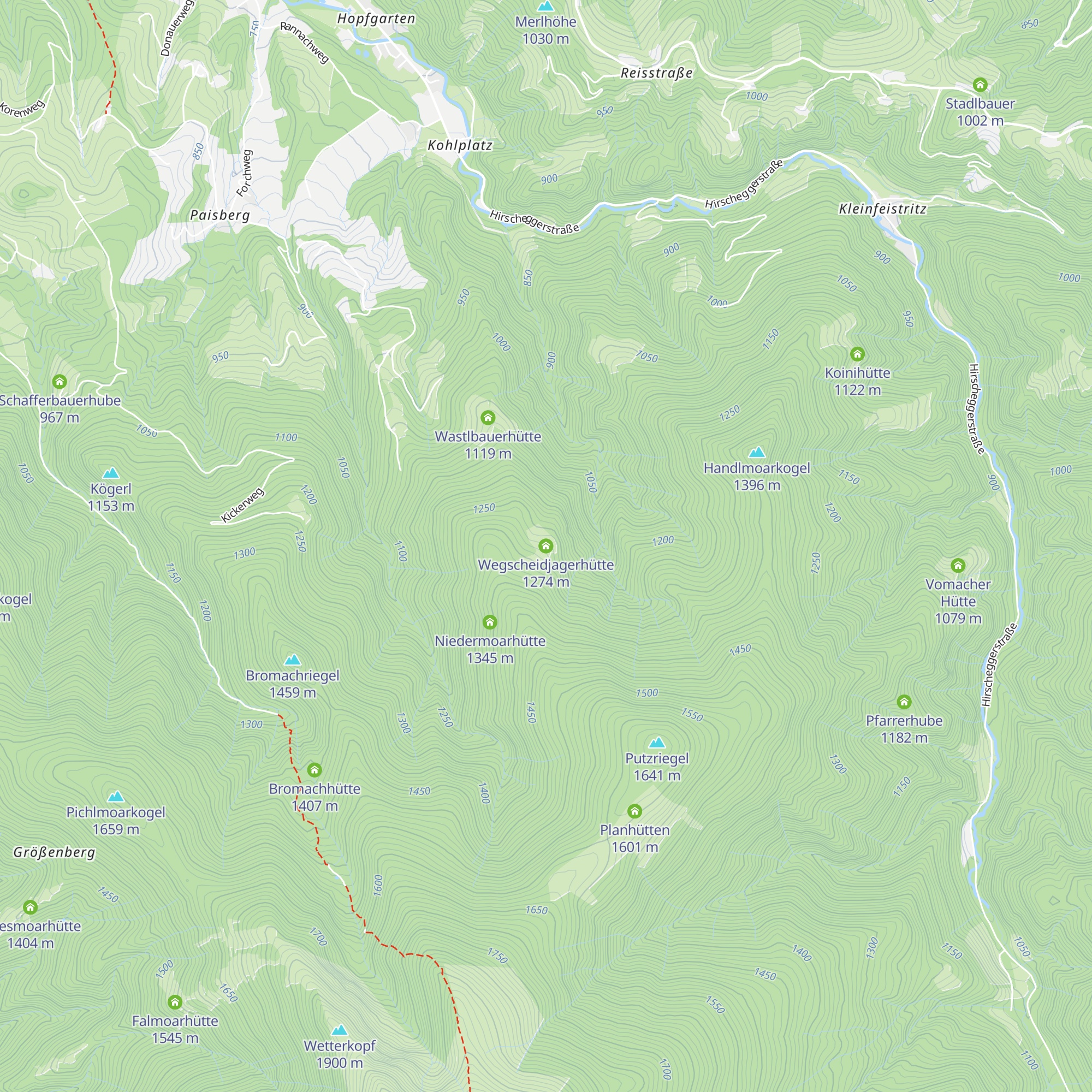 Wegscheidjagerhütte map