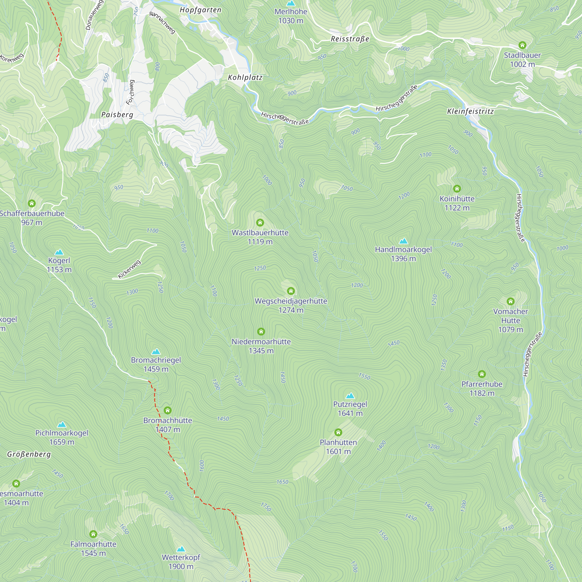 Wegscheidjagerhütte map