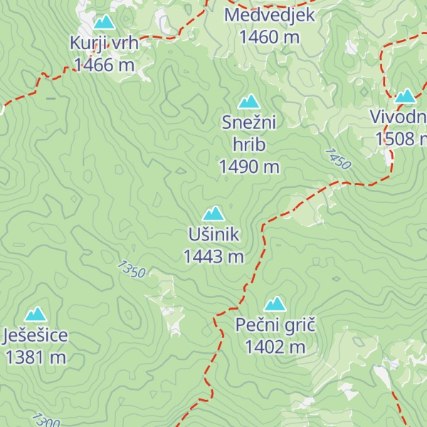 Map of Ušinik