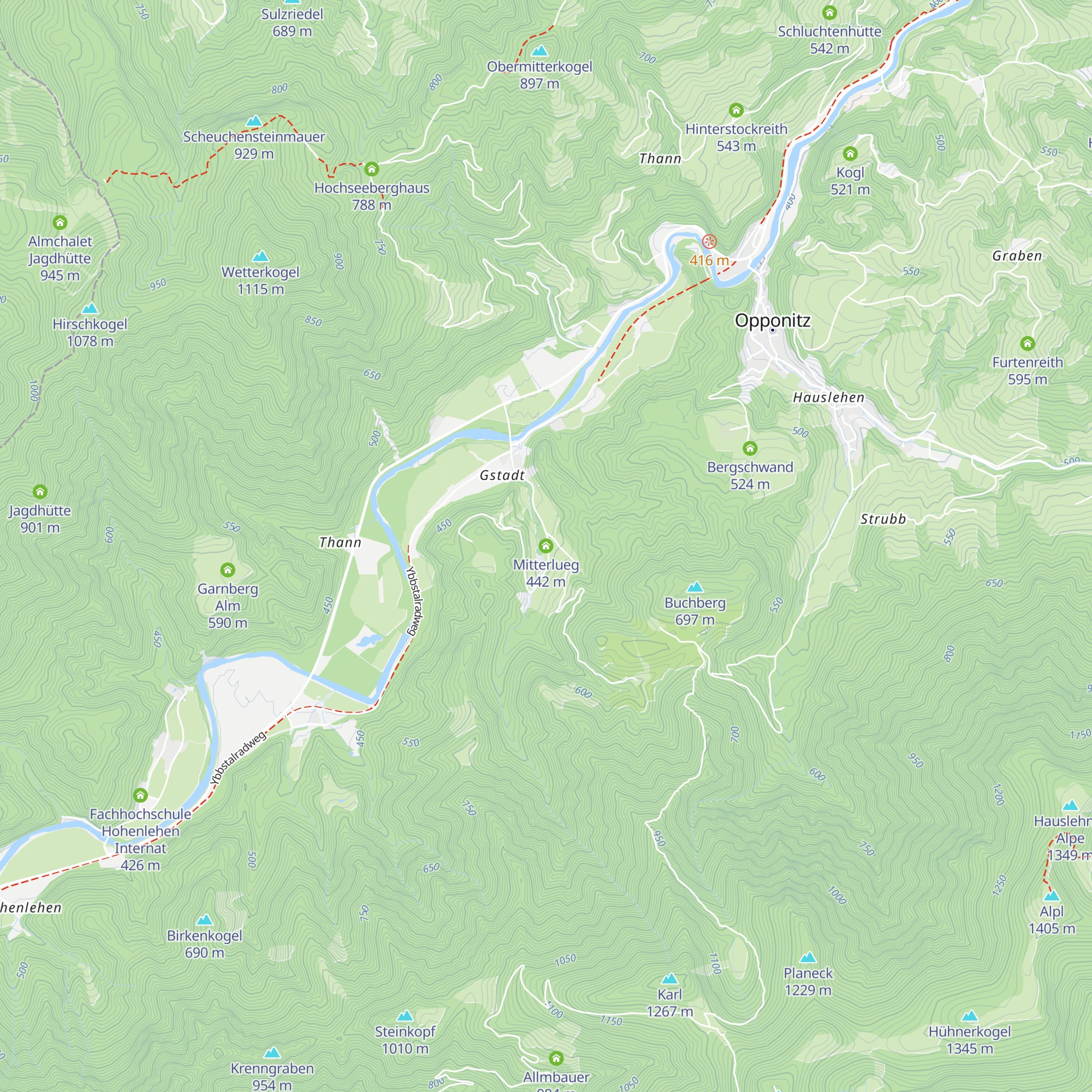Mitterlueg map