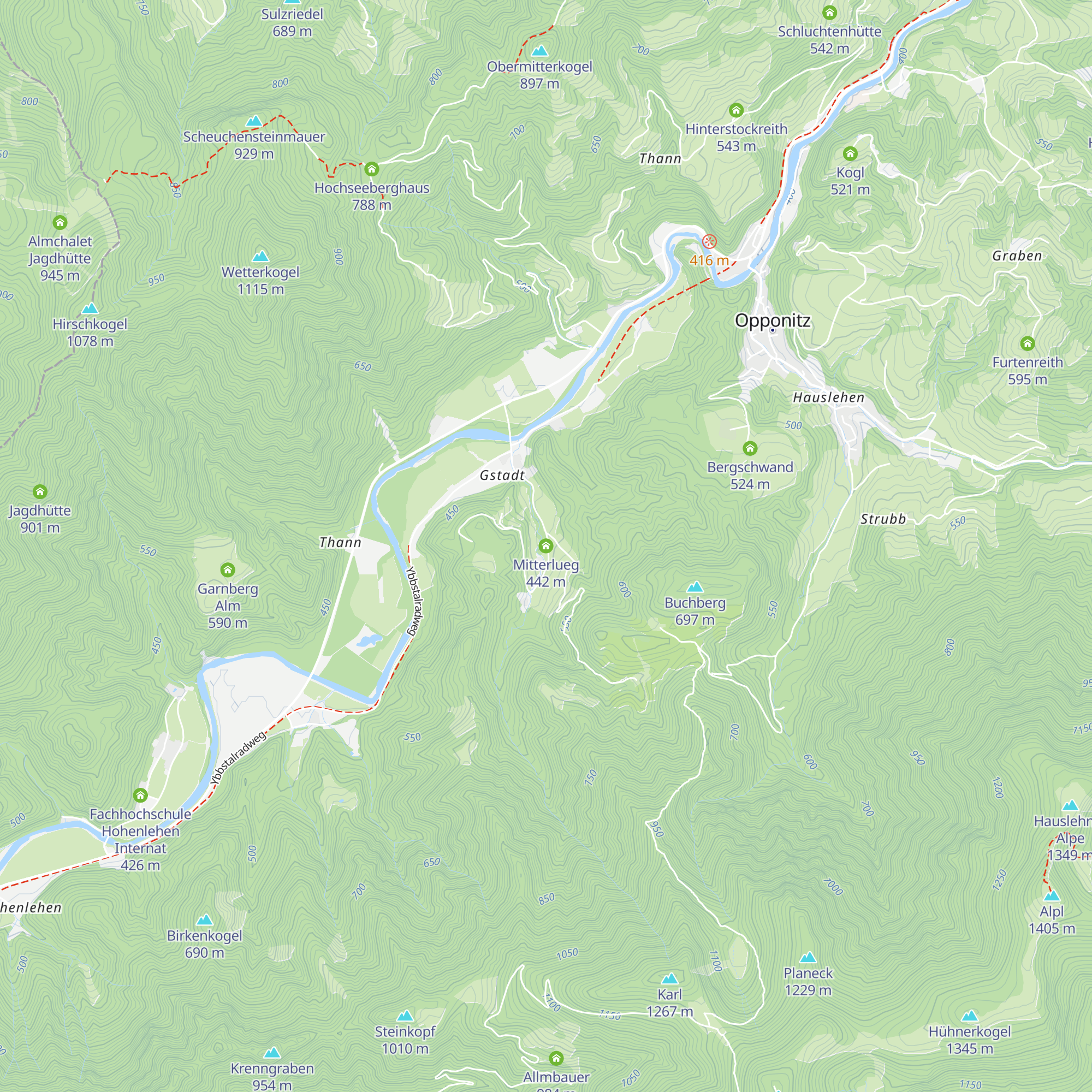 Mitterlueg map