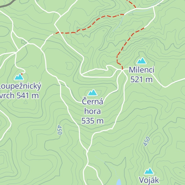 Map of Černá hora