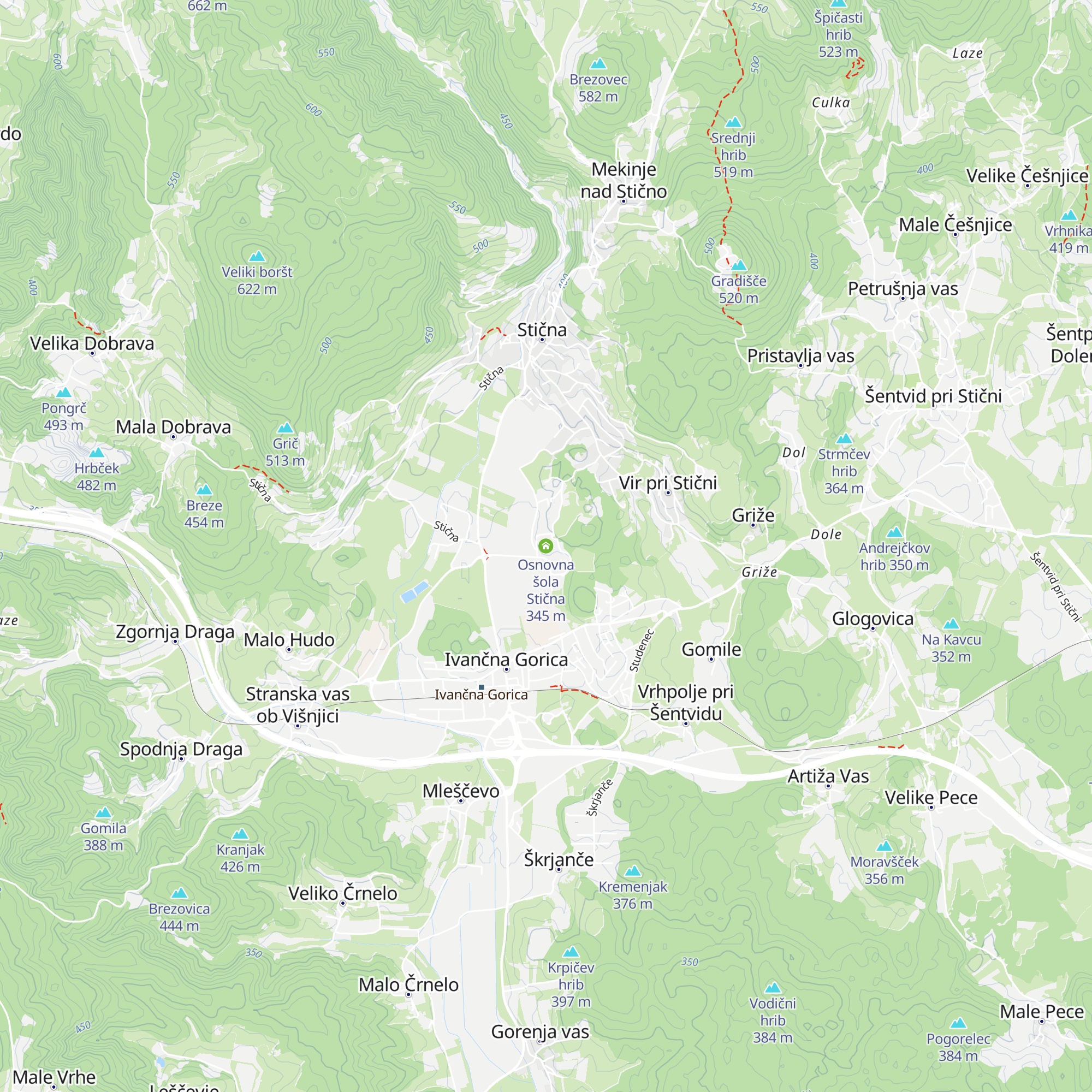Osnovna šola Stična map