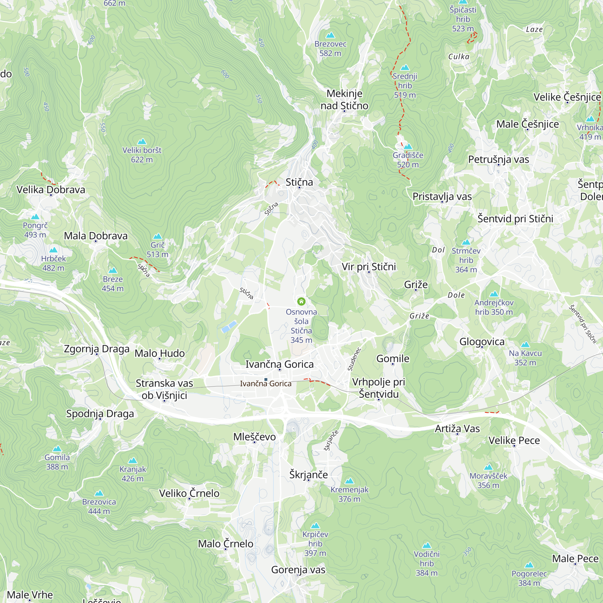 Osnovna šola Stična map