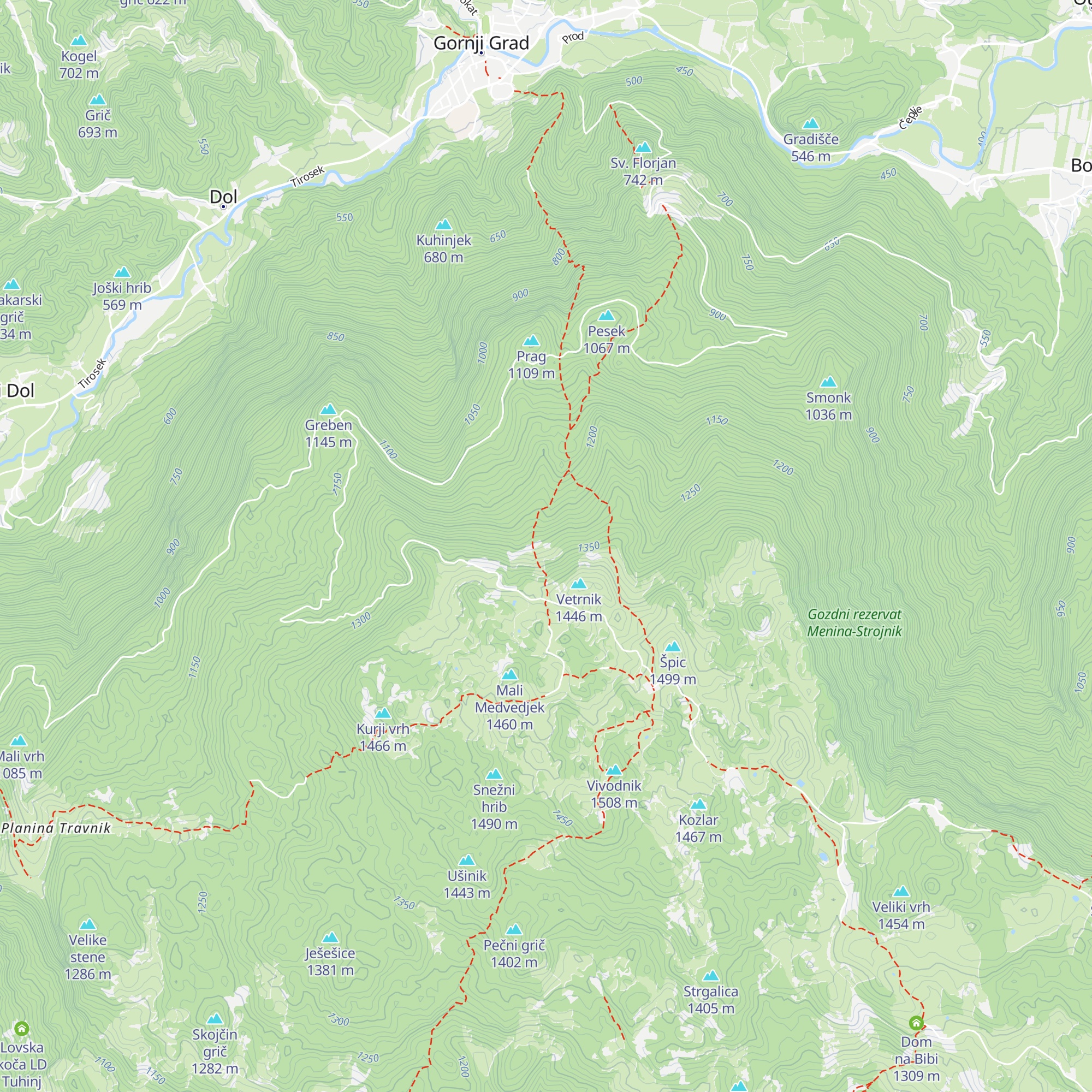 Lovska koča map