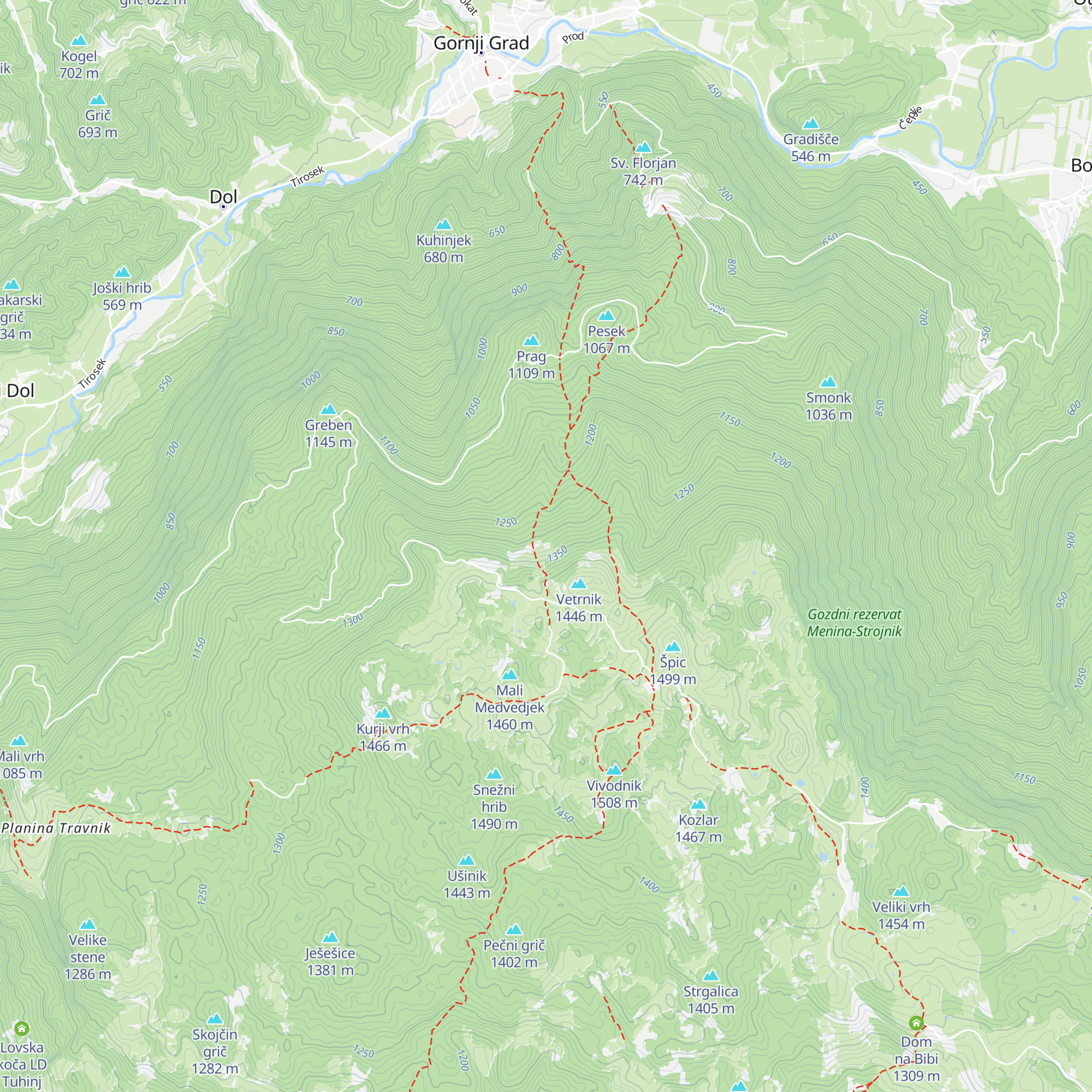 Lovska koča map