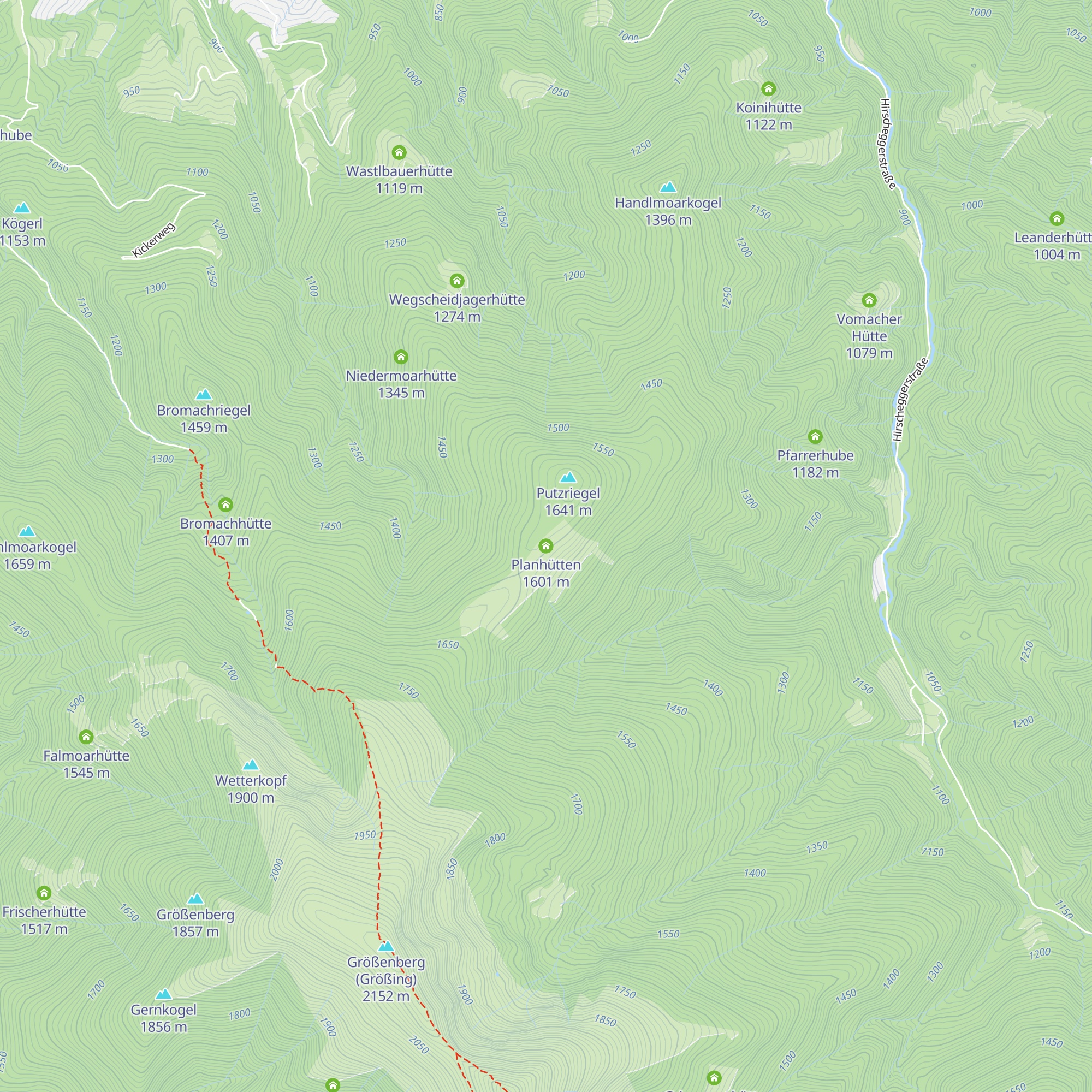 Planhütten map