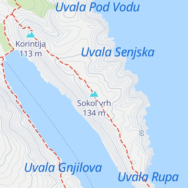 Map of Sokol vrh