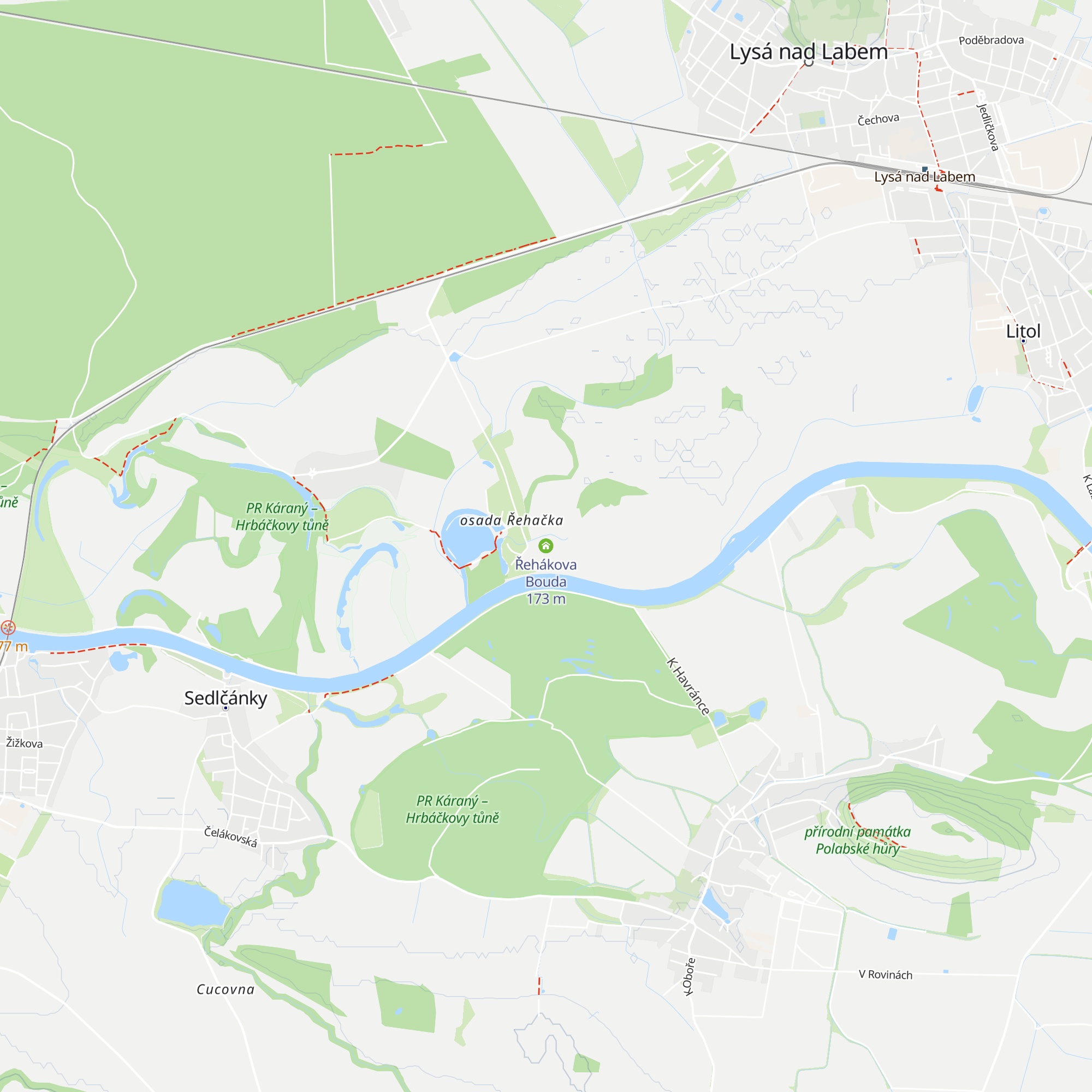 Řehákova Bouda map