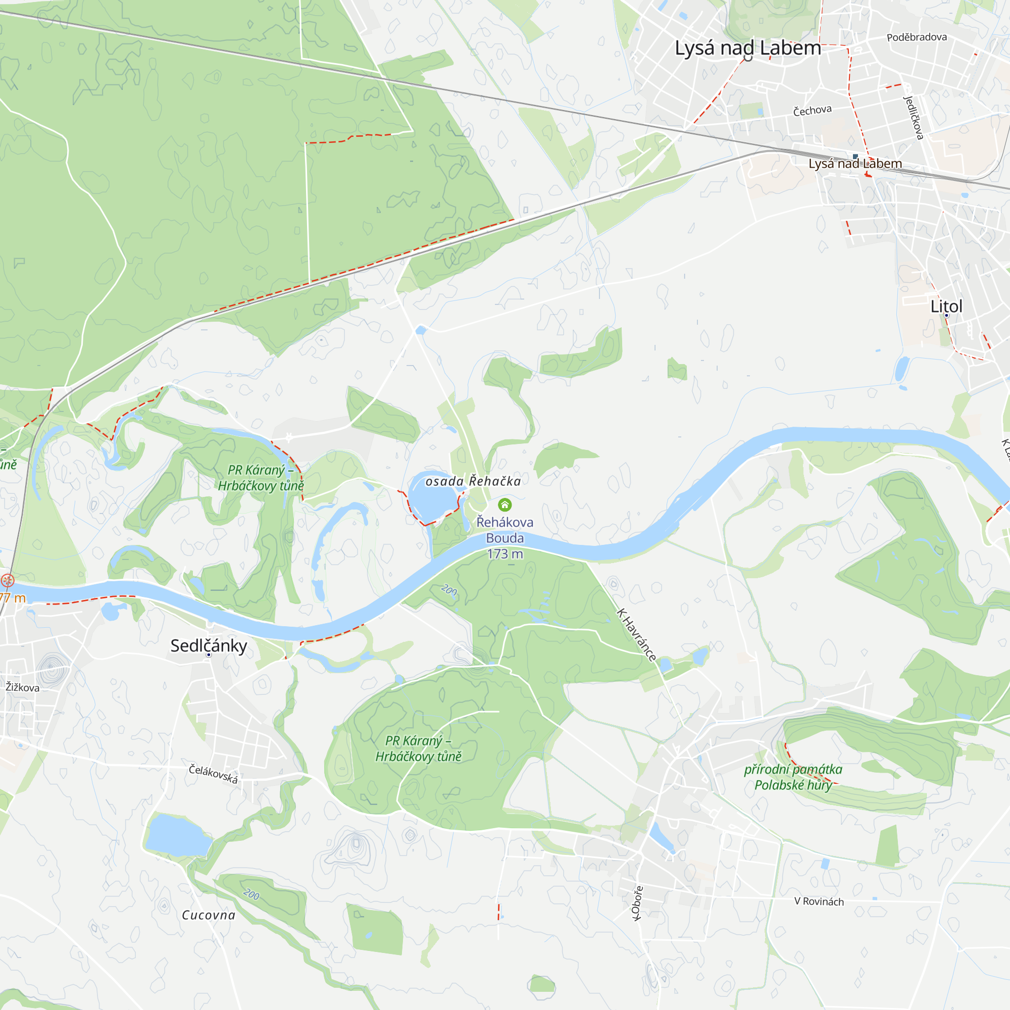 Řehákova Bouda map