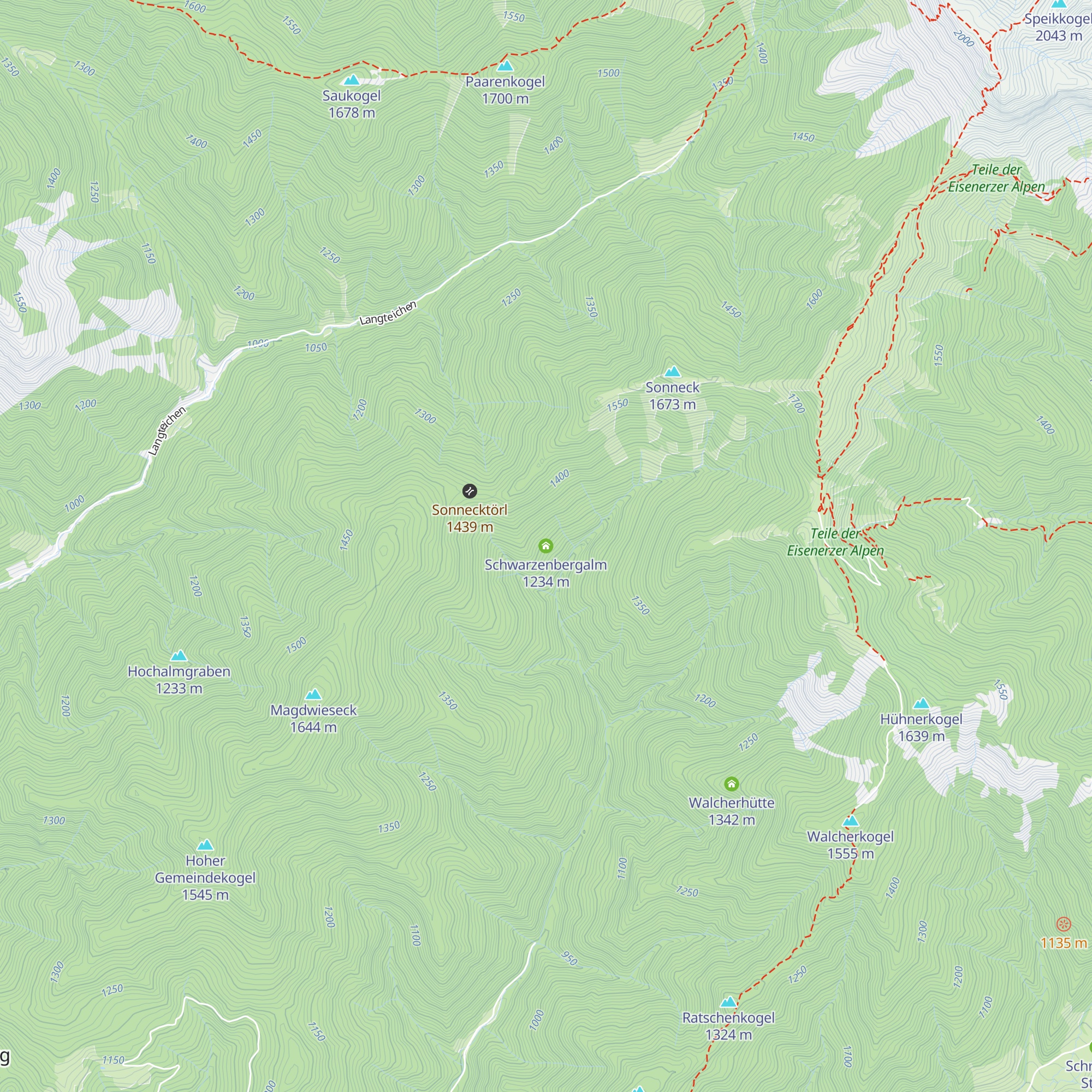 Schwarzenbergalm map