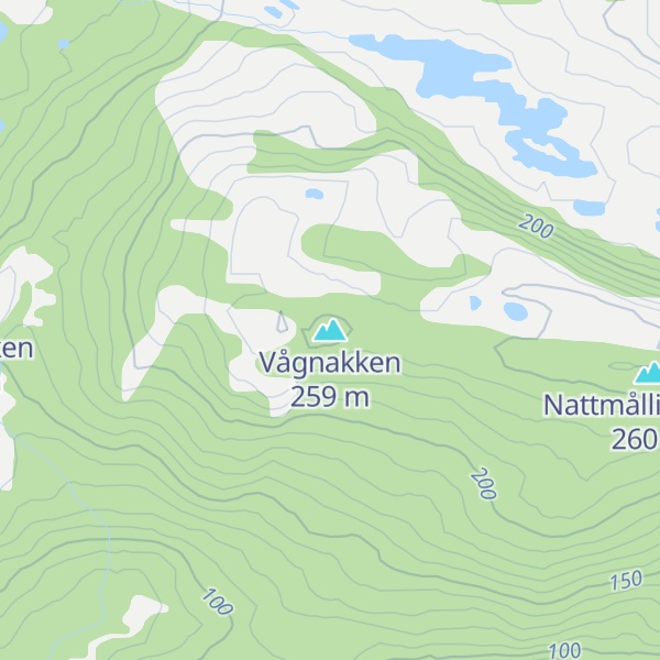 Map of Vågnakken
