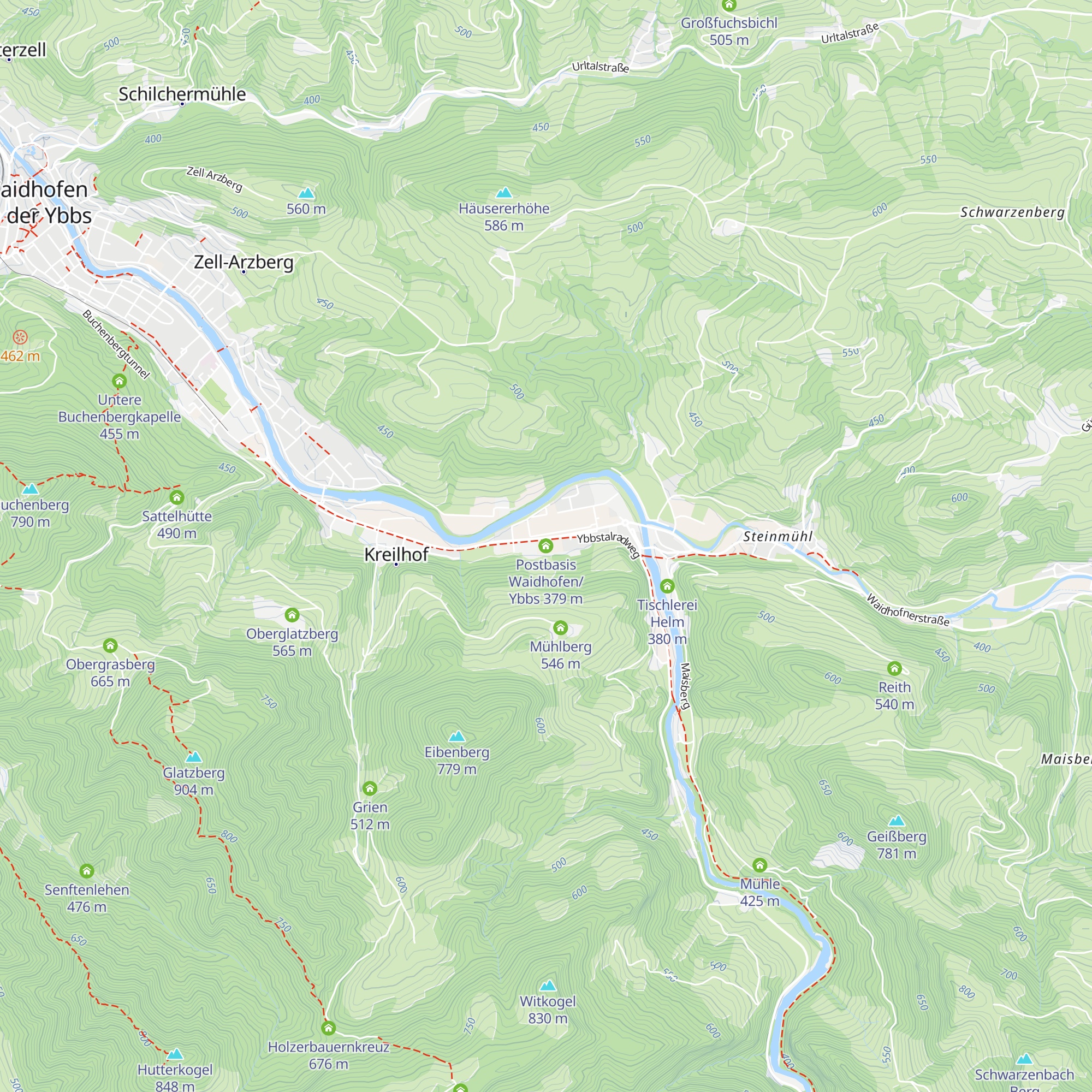 Postbasis Waidhofen/ Ybbs map