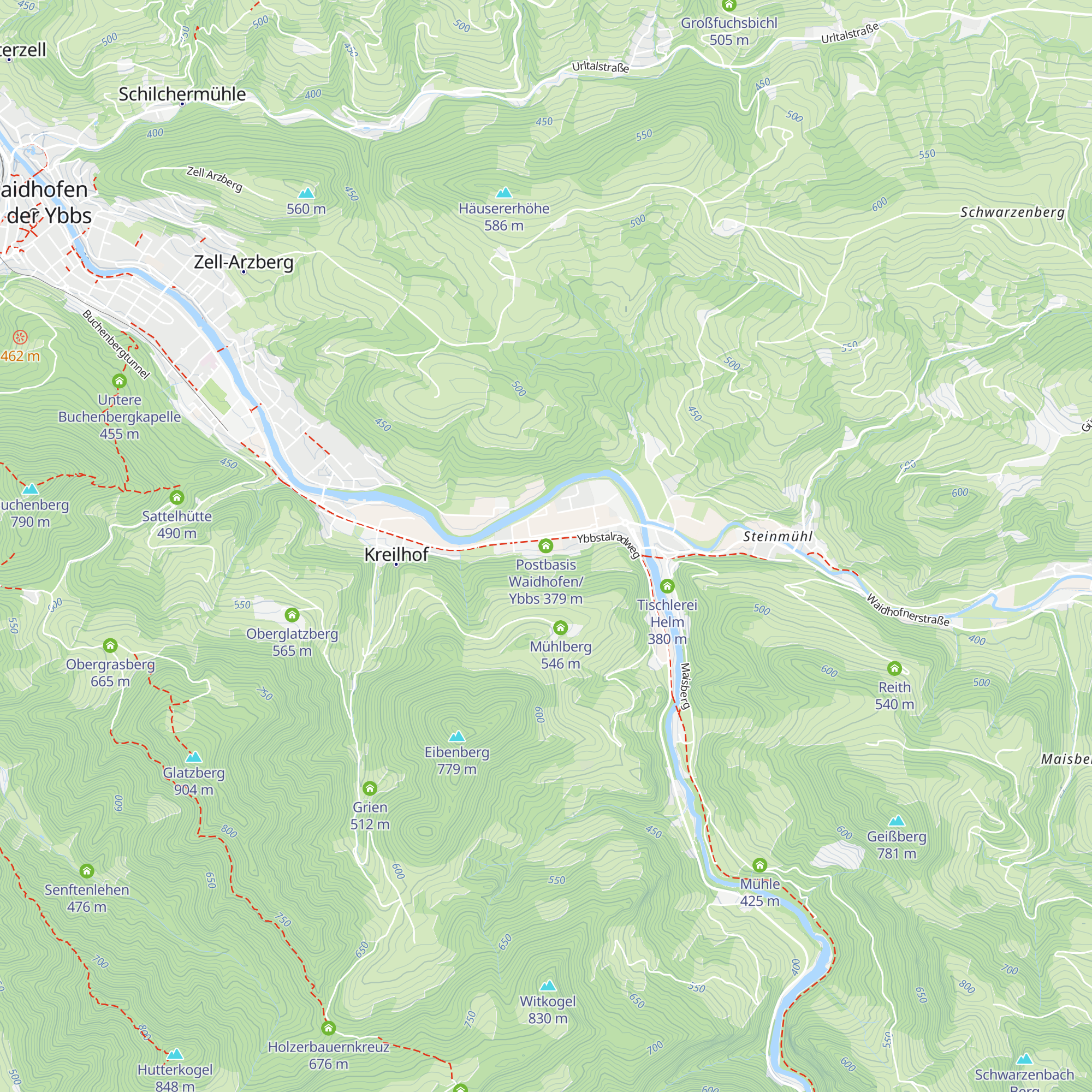 Postbasis Waidhofen/ Ybbs map