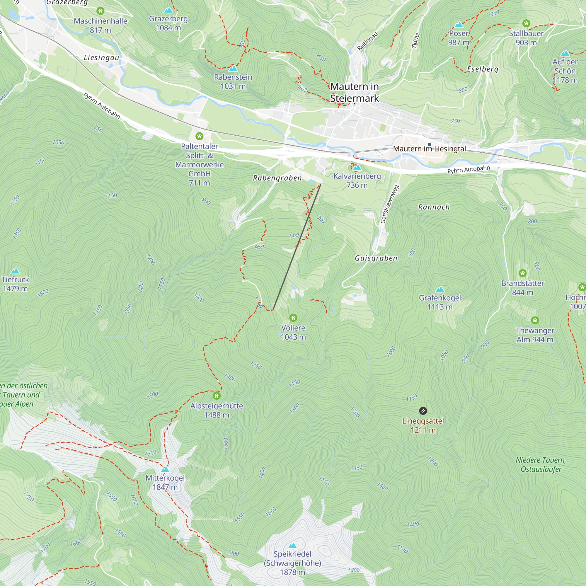 Steinbockalm map