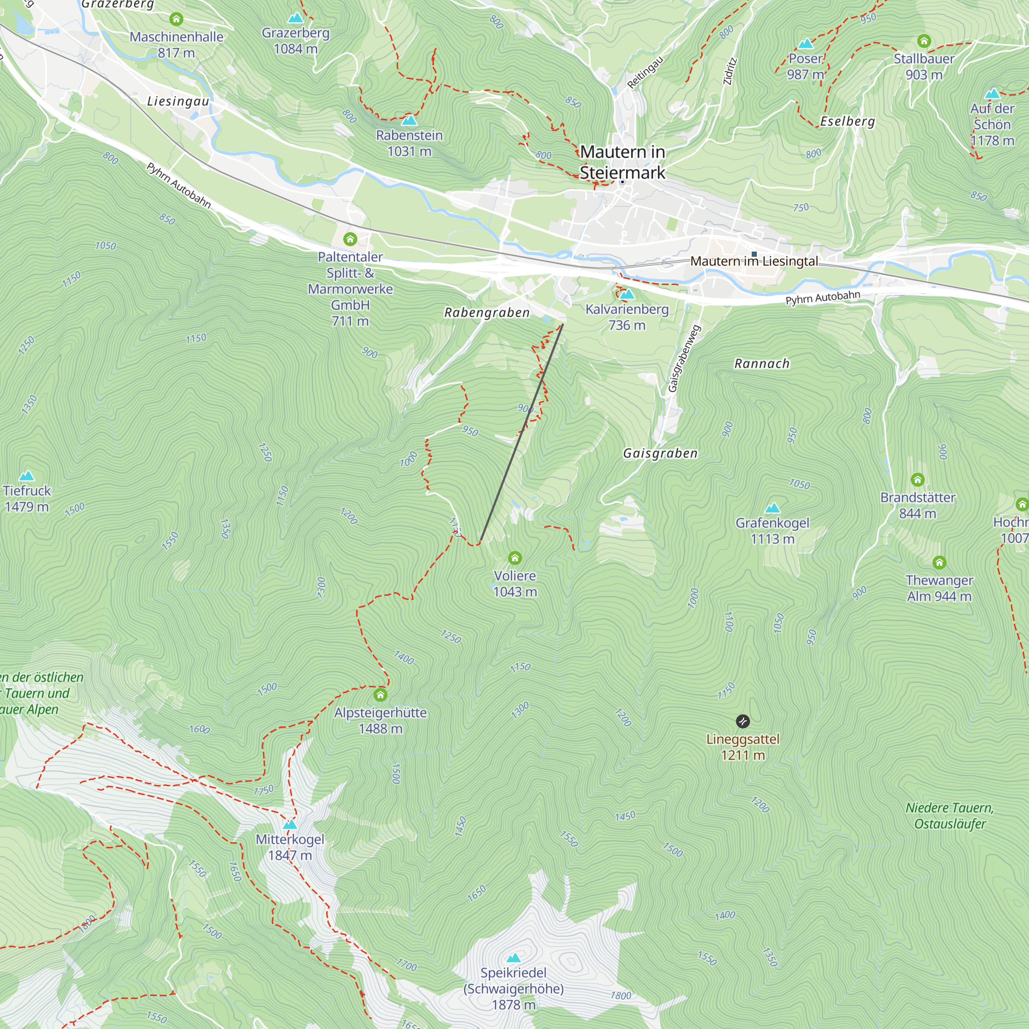 Steinbockalm map