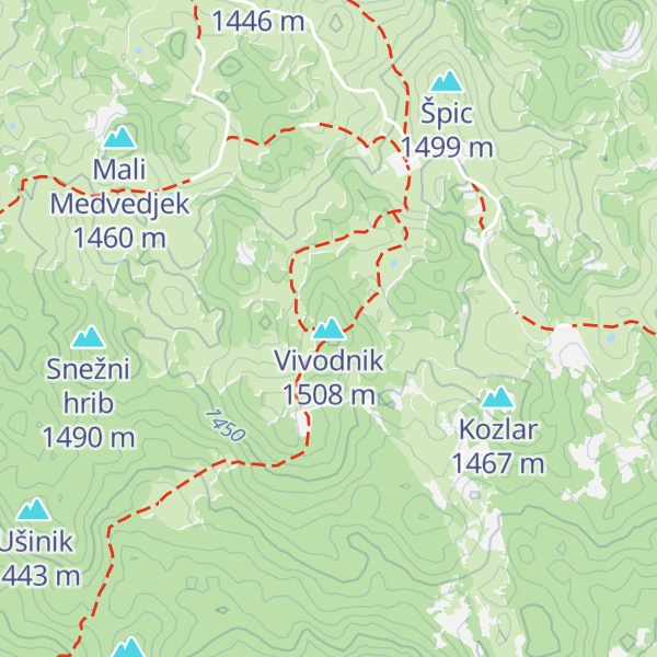 Map of Vivodnik
