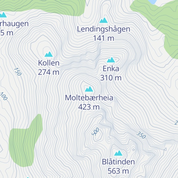 Map of Moltebærheia