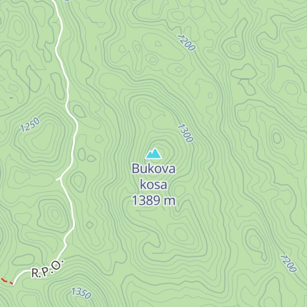 Map of Bukova kosa