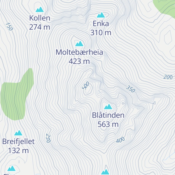 Map of Dyrøytinden