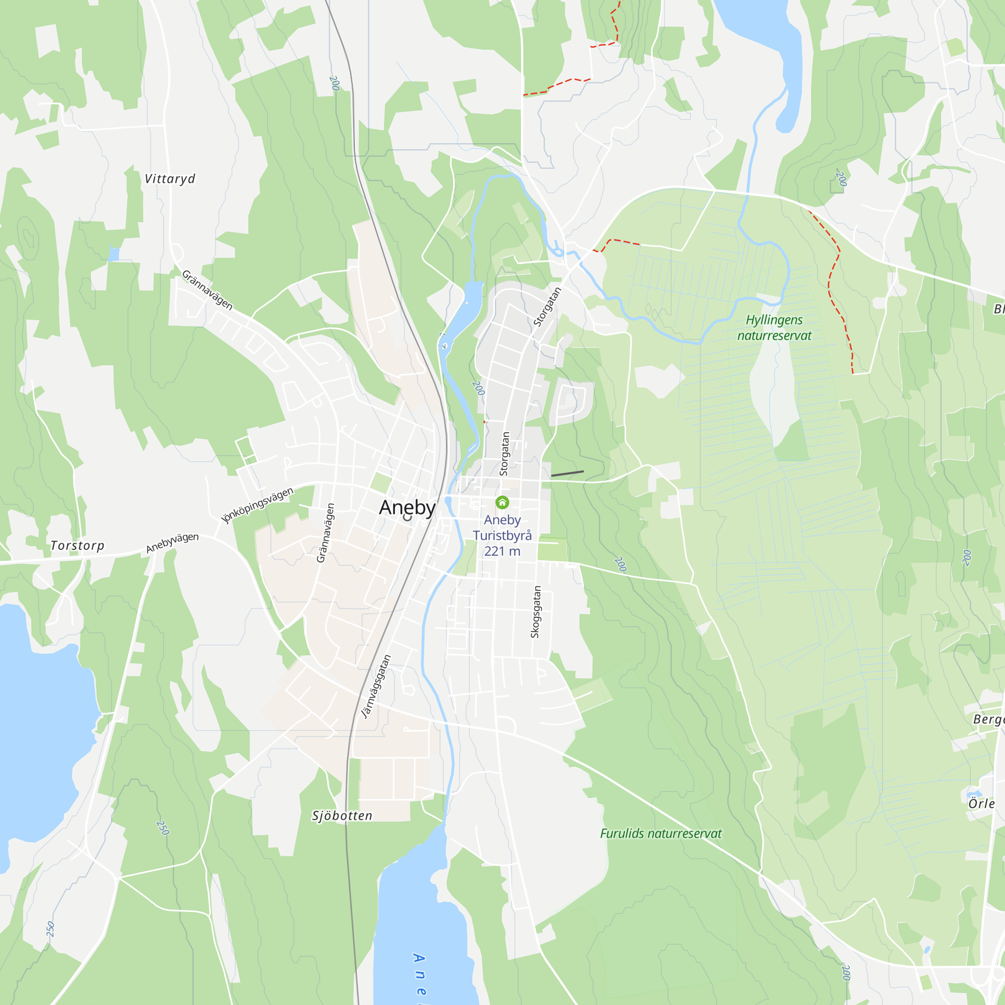 Aneby Turistbyrå map